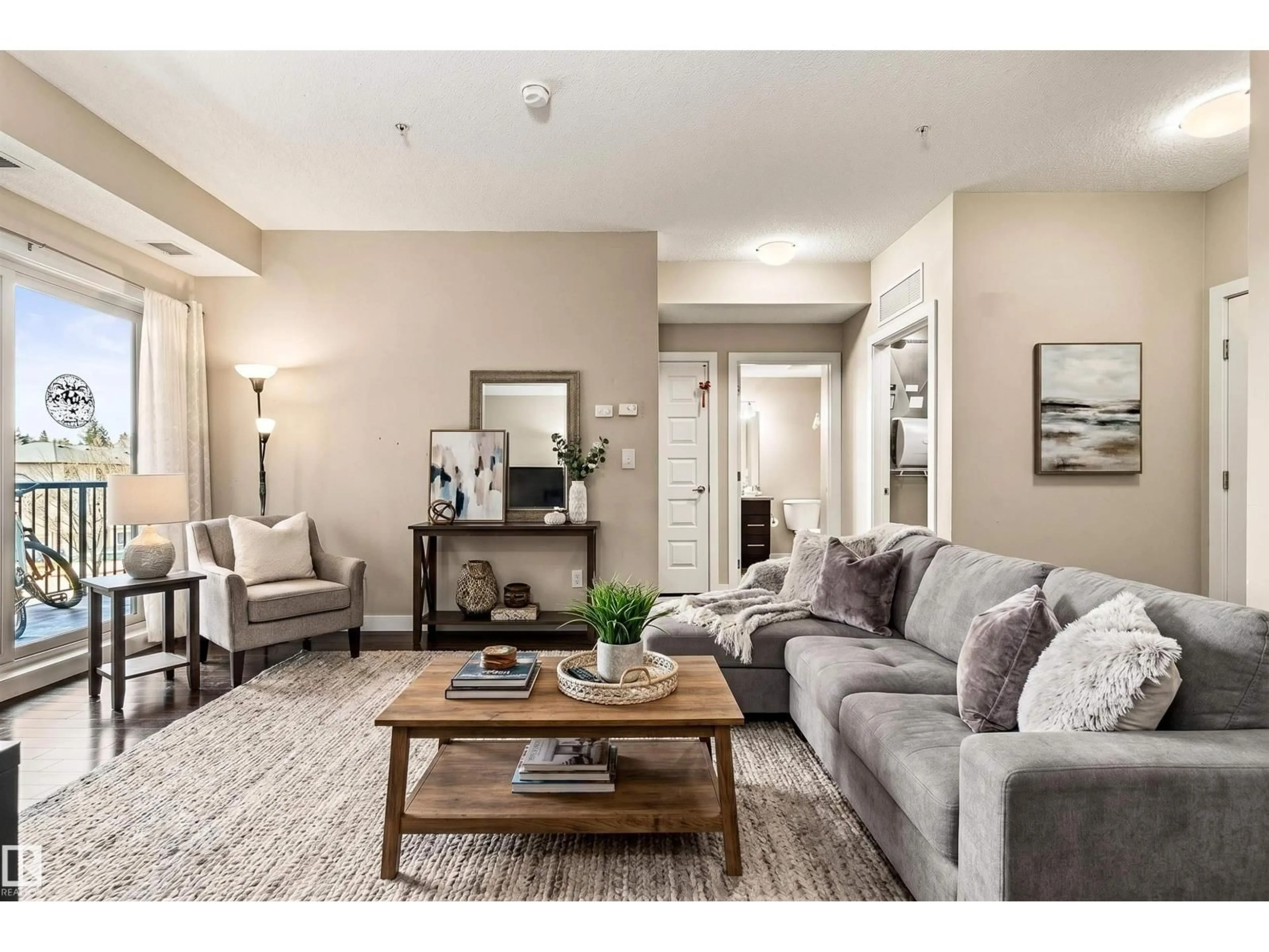 Living room with furniture, unknown for 316 10520 56 AV NW, Edmonton Alberta T6H0X7