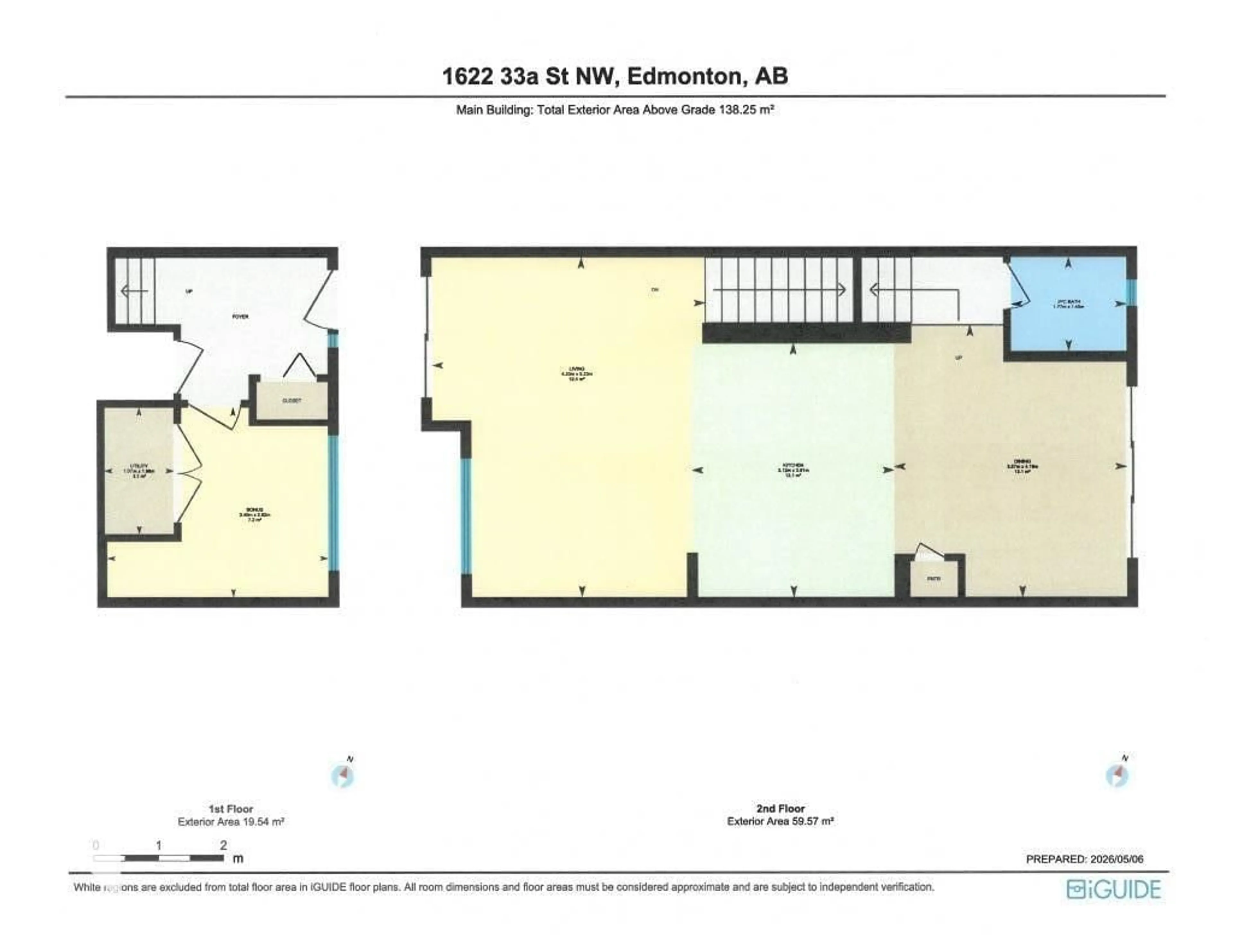 Floor plan for NW - 1622 33A ST, Edmonton Alberta T6H0Y1