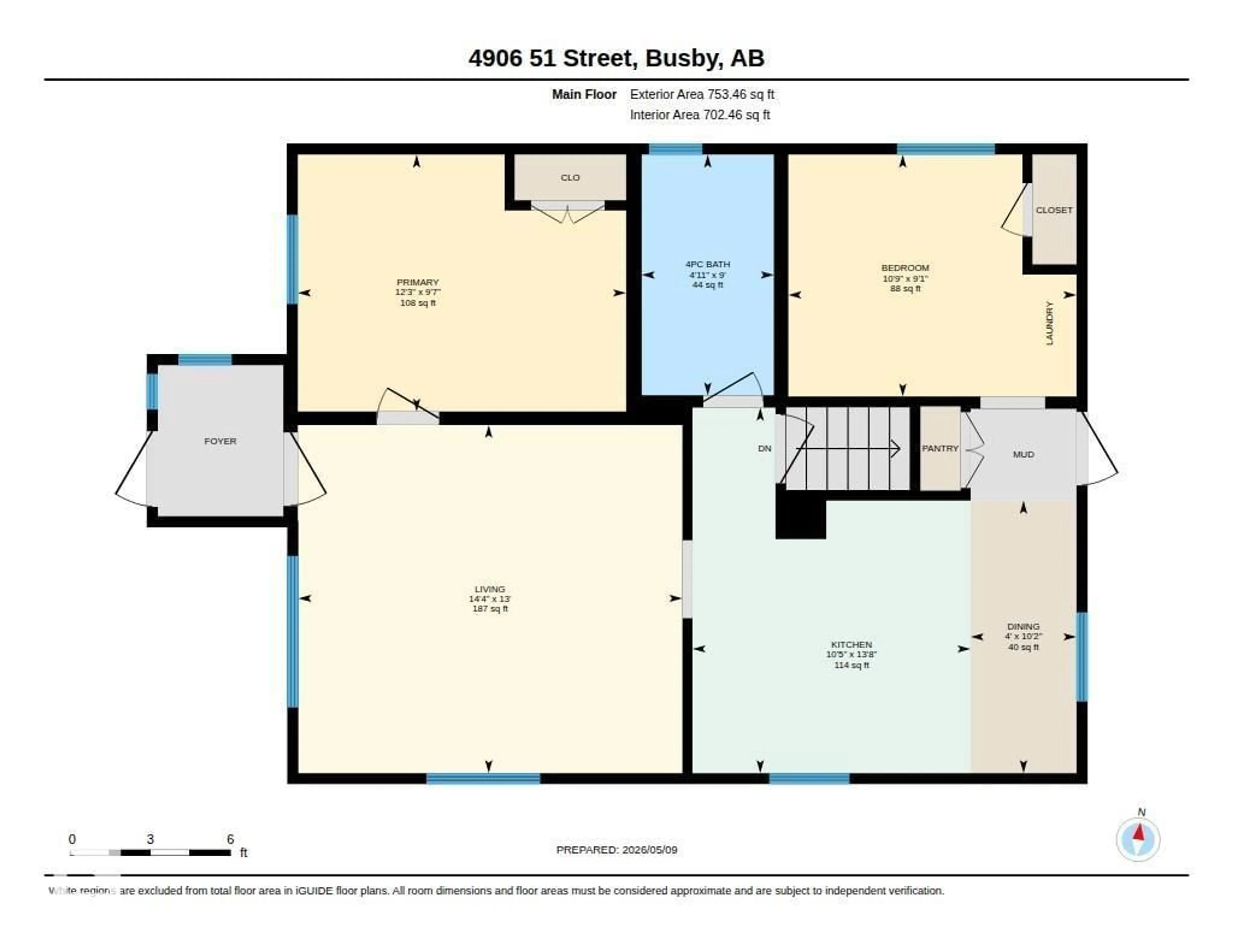 Floor plan for 4906 51 ST, Busby Alberta T0G0H0