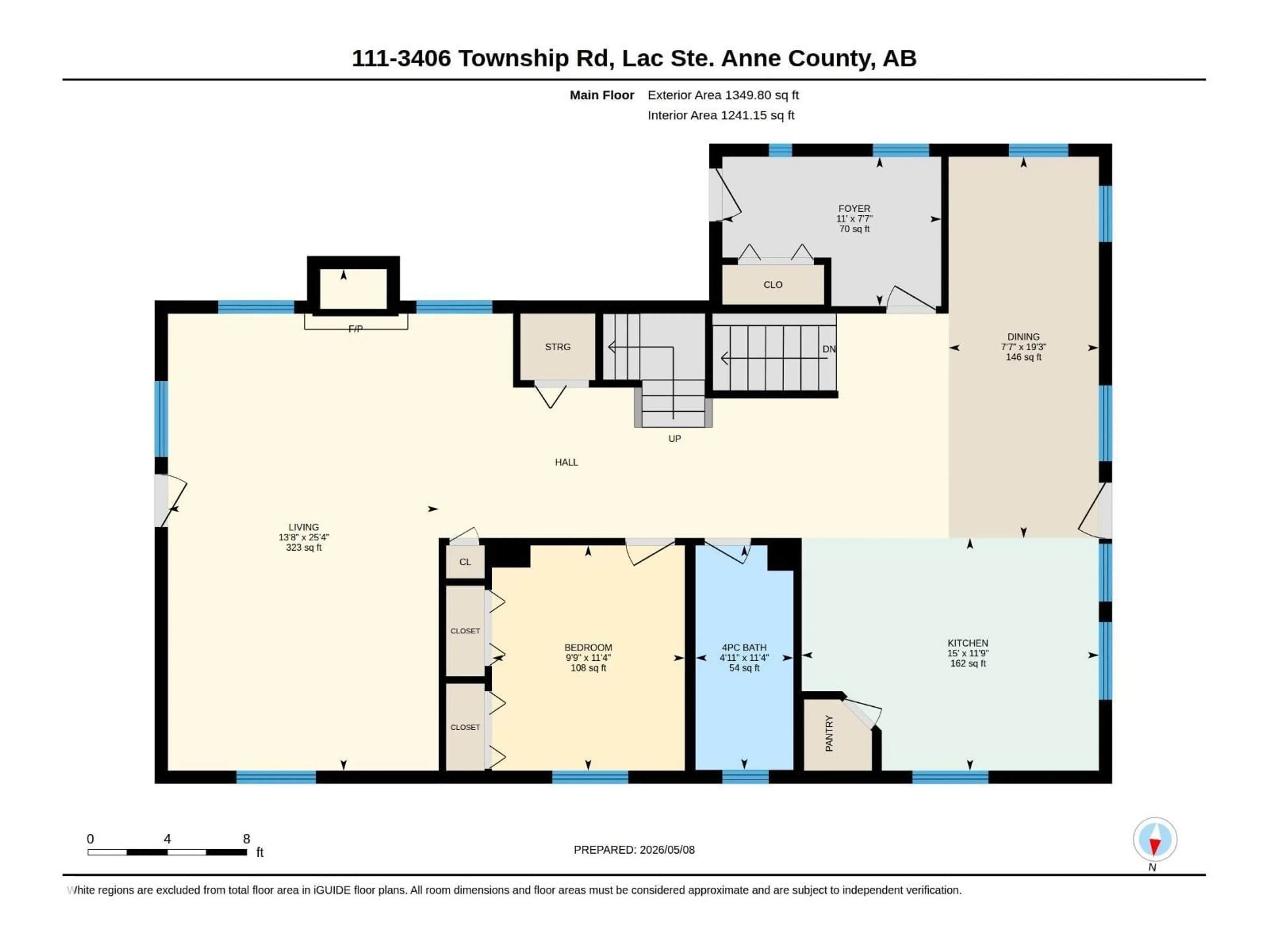 Floor plan for #111 - 3406 TOWNSHIP ROAD 552, Rural Lac Ste. Anne County Alberta T0E1A0