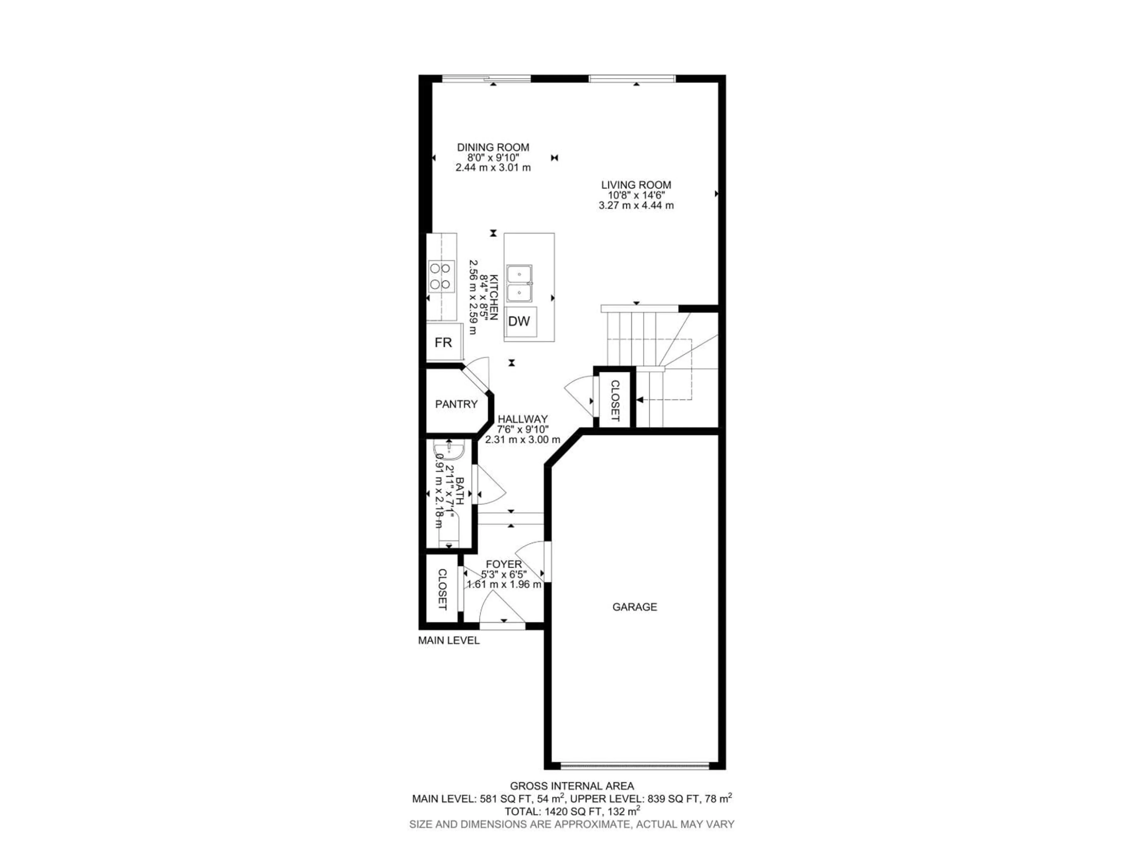 Floor plan for 1747 CHAPMAN WY, Edmonton Alberta T6W2E8
