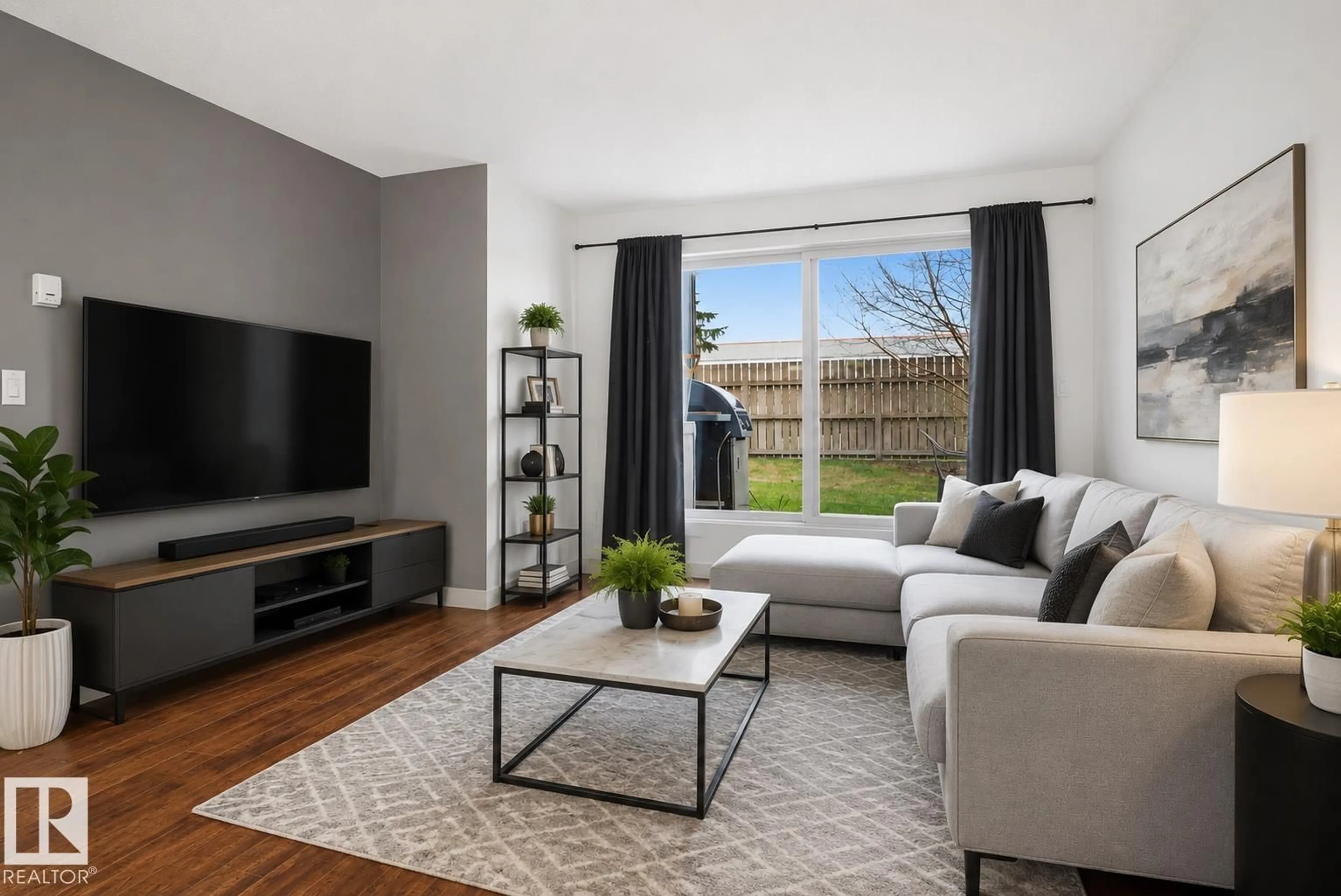 Living room with furniture, unknown for #111 - 13907 136 ST, Edmonton Alberta T6V1Y5