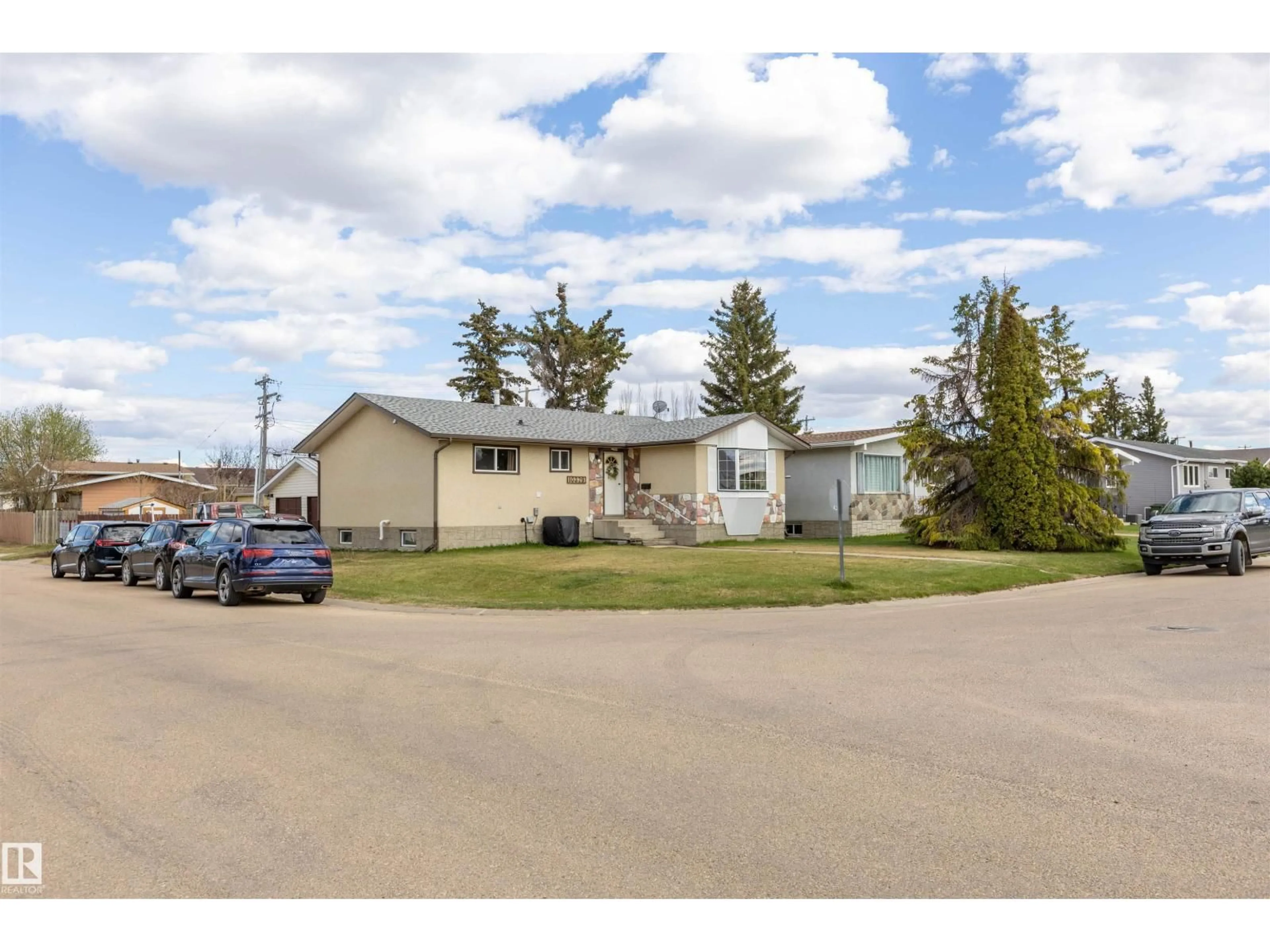 A pic from outside/outdoor area/front of a property/back of a property/a pic from drone, street for 10379 108 AV, Westlock Alberta T7P1J2