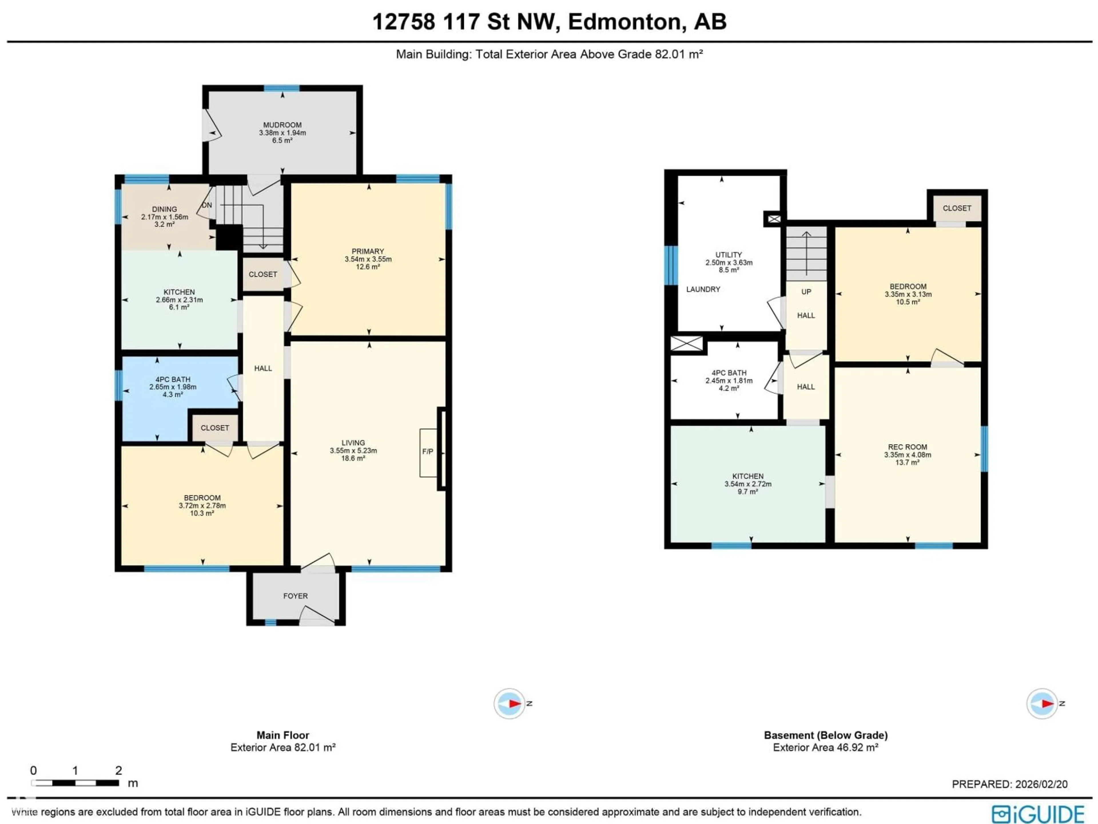 Floor plan for 12758 117 ST, Edmonton Alberta T5E5J5