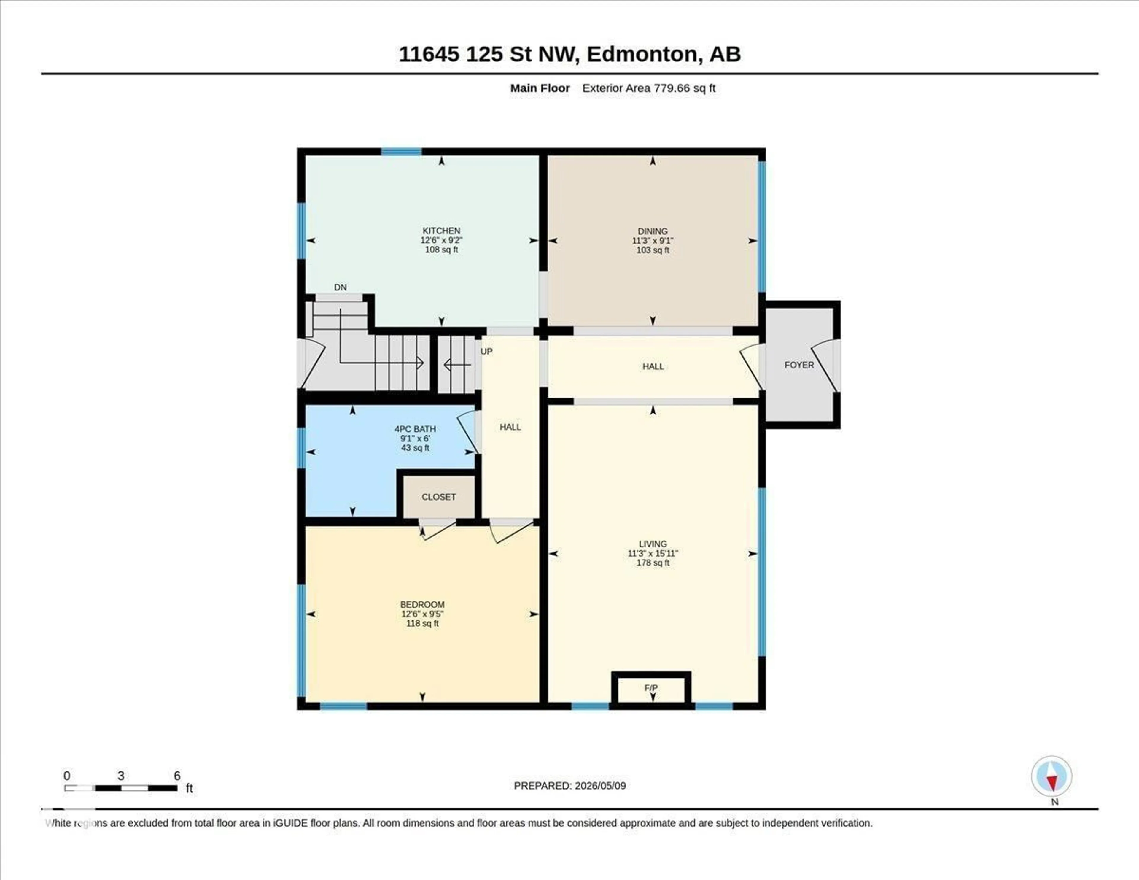 Floor plan for 11645 125 ST, Edmonton Alberta T5M0N5
