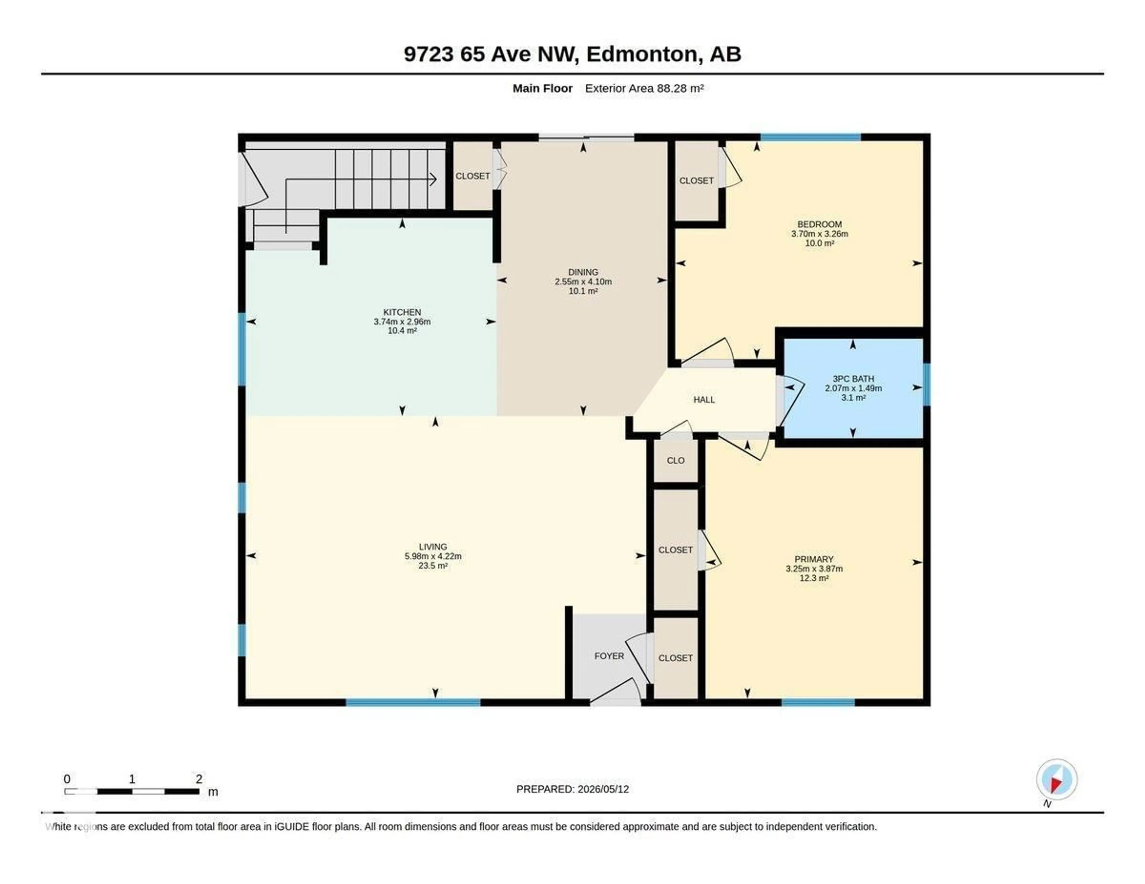 Floor plan for 9723 65 AV, Edmonton Alberta T6E0M4