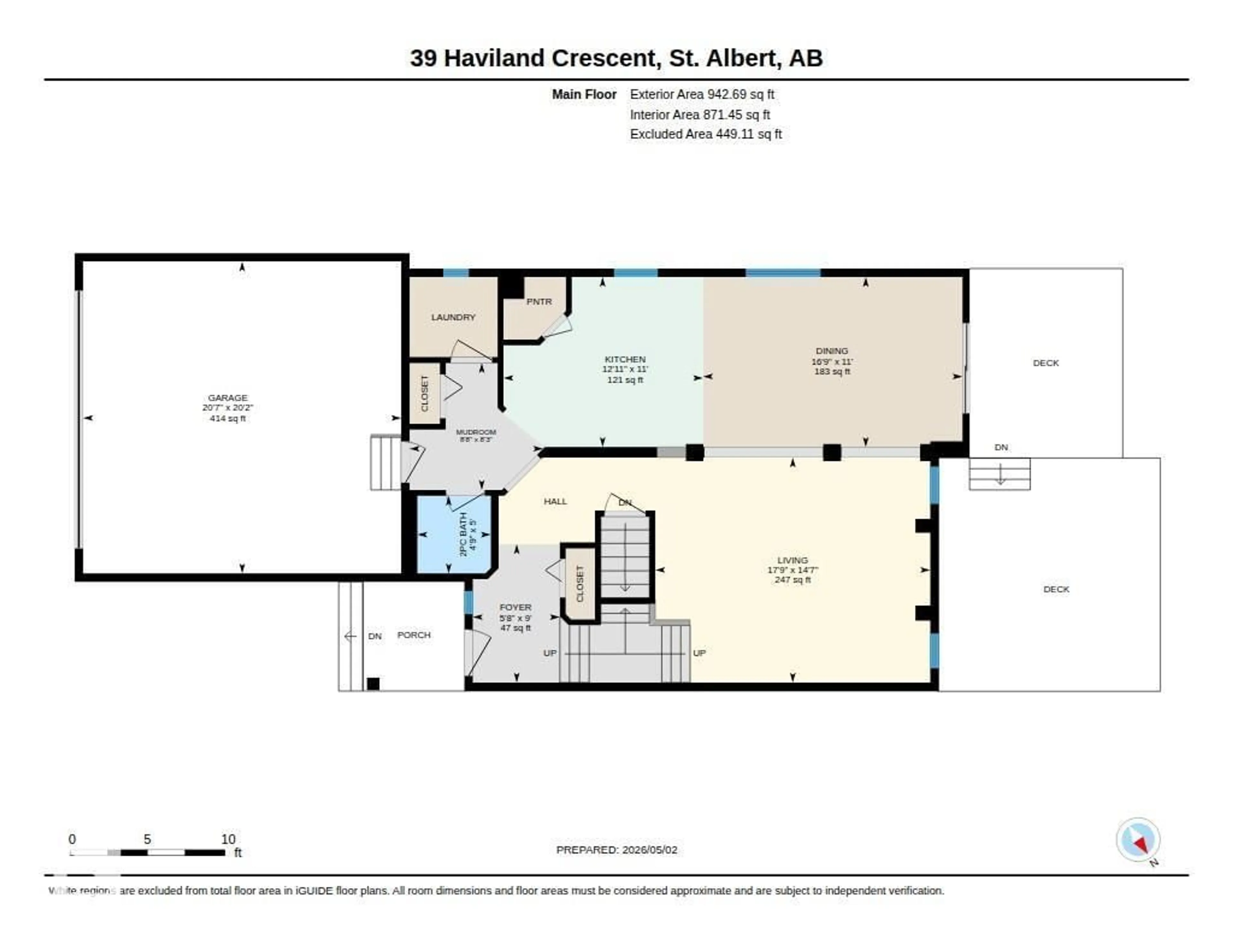 Floor plan for 39 HAVILAND CR, St. Albert Alberta T8N6P8