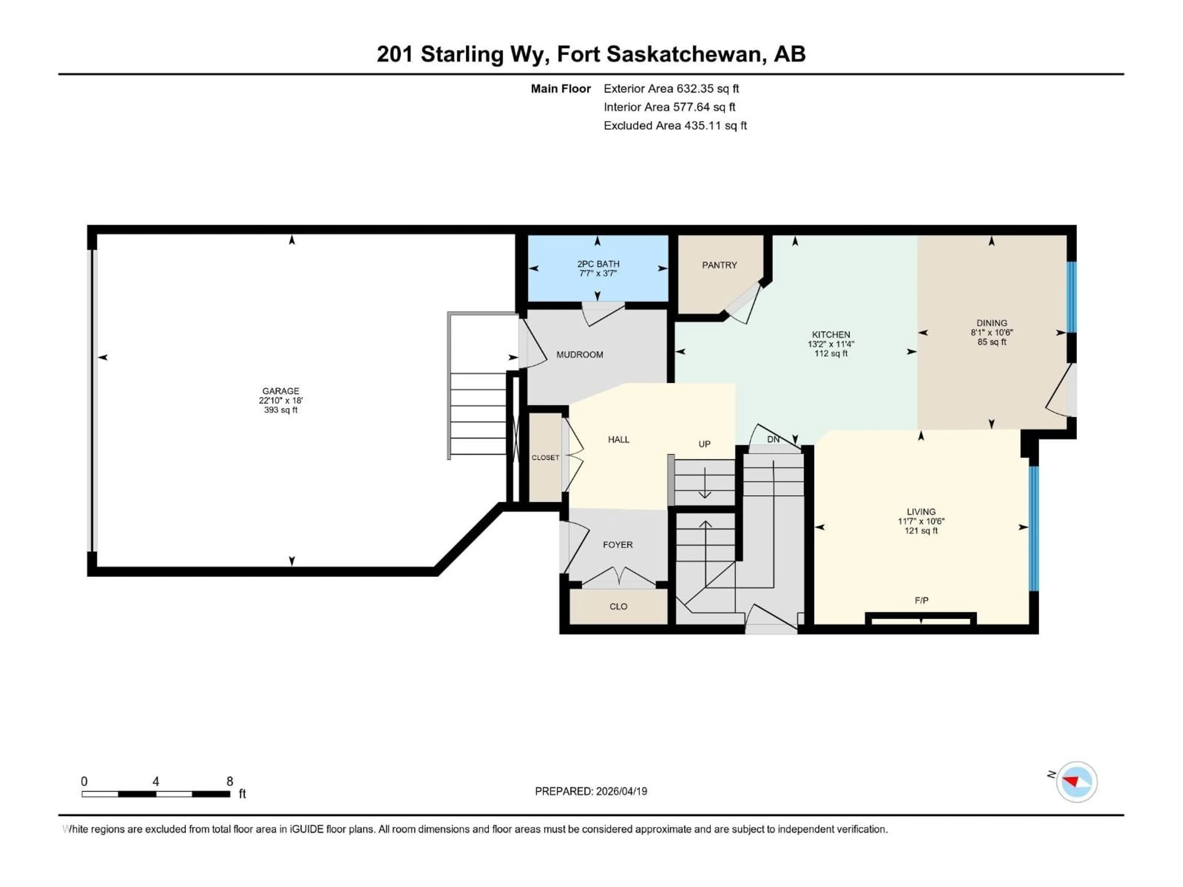 Floor plan for 201 STARLING WY, Fort Saskatchewan Alberta T8L1X5