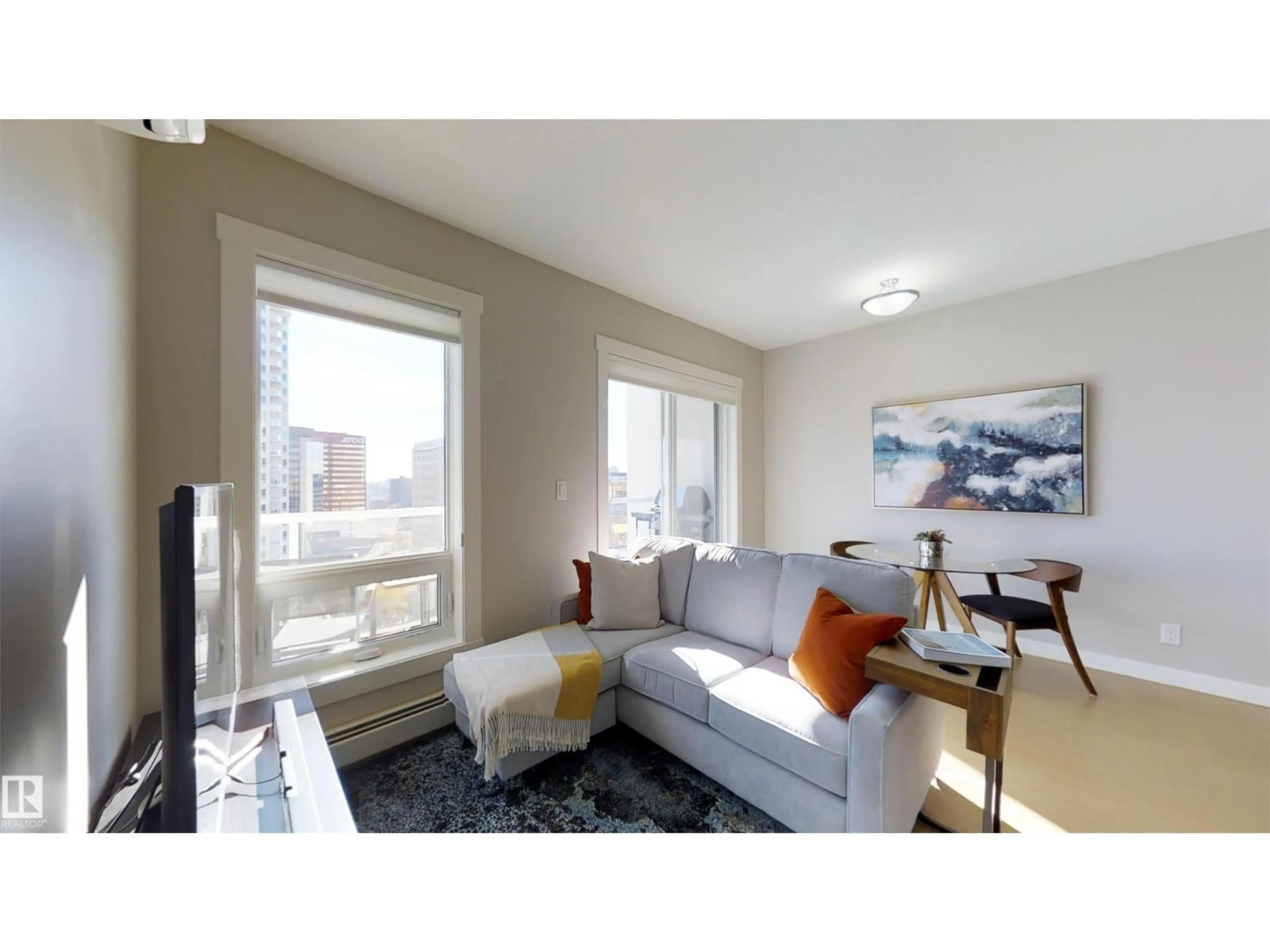 Living room with furniture, unknown for #1603 - 10410 102 AV, Edmonton Alberta T5J0E9