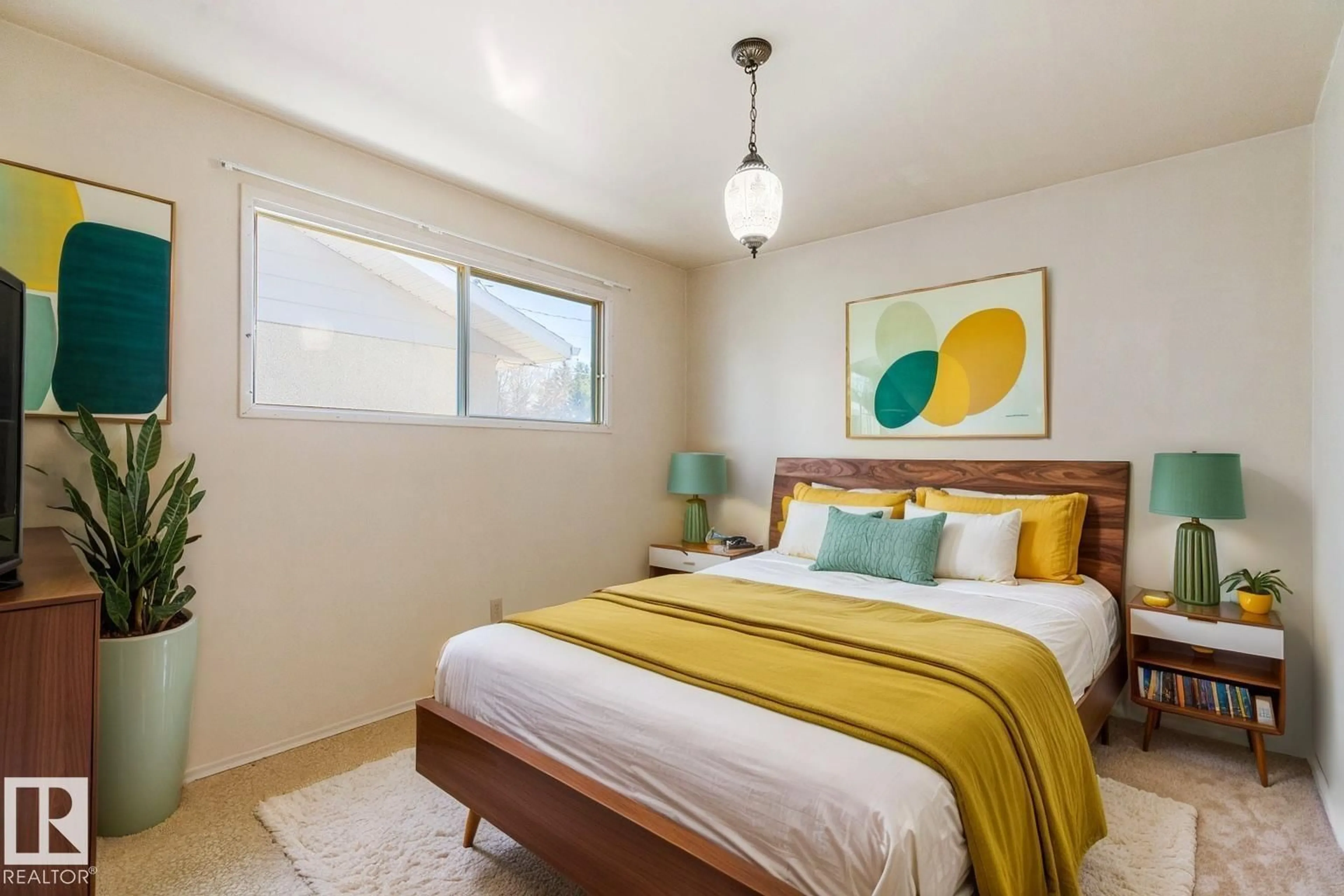 Bedroom with bed, unknown for 10103 104 AV, Morinville Alberta T8R1A8
