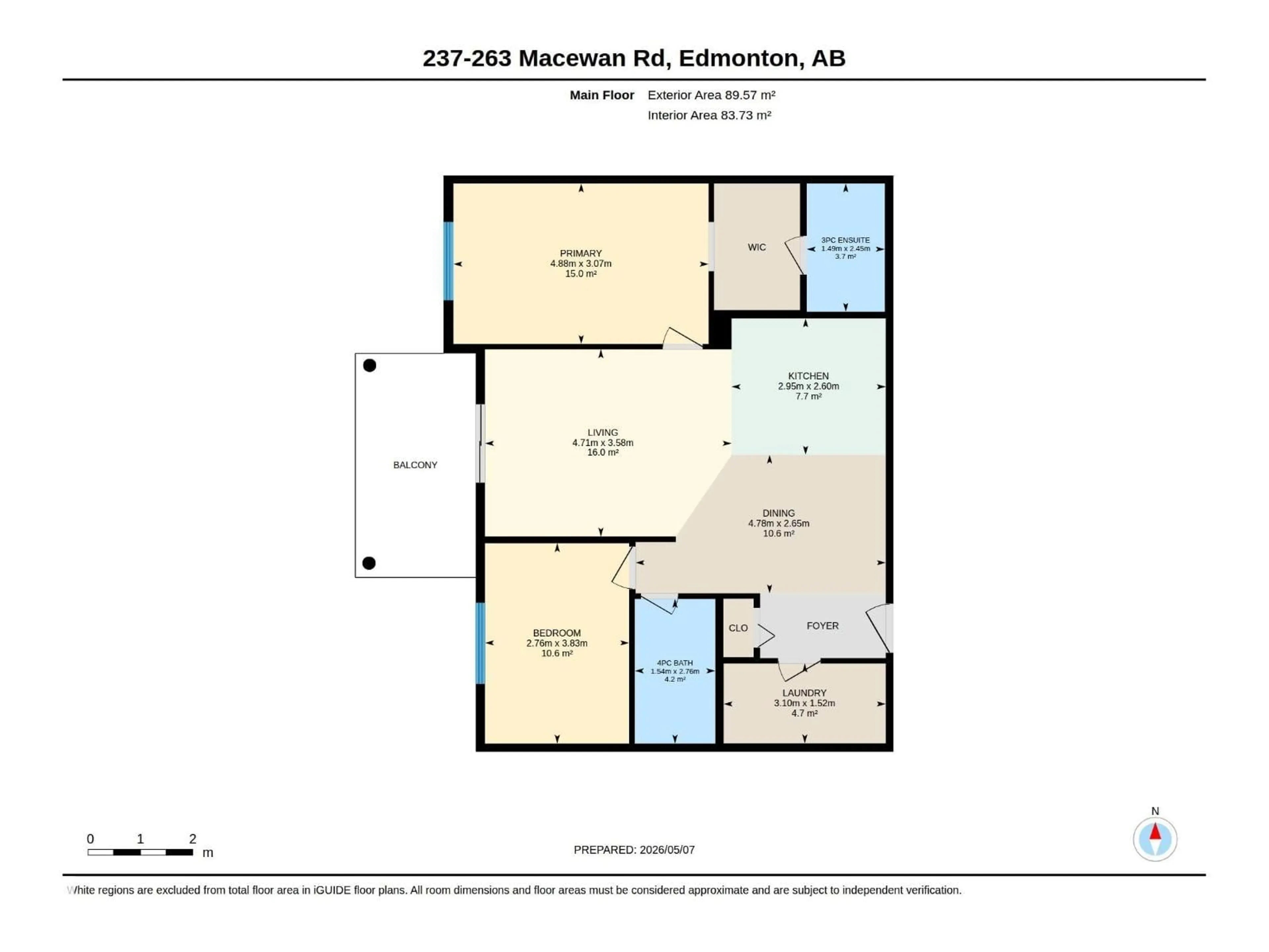 Floor plan for 237 - 263 MACEWAN RD, Edmonton Alberta T6W0C4