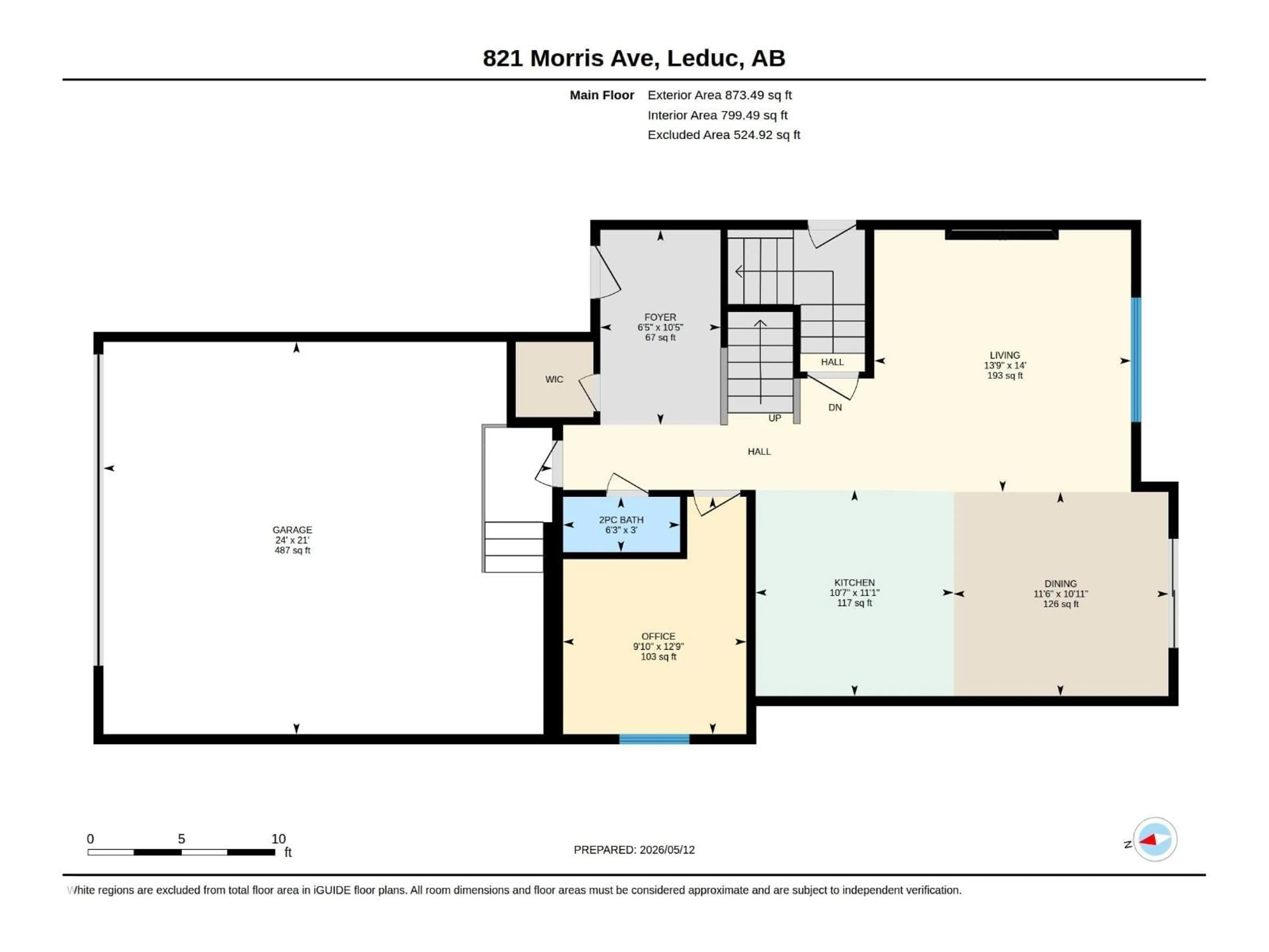 Floor plan for 821 MORRIS AV, Leduc Alberta T9E1E9