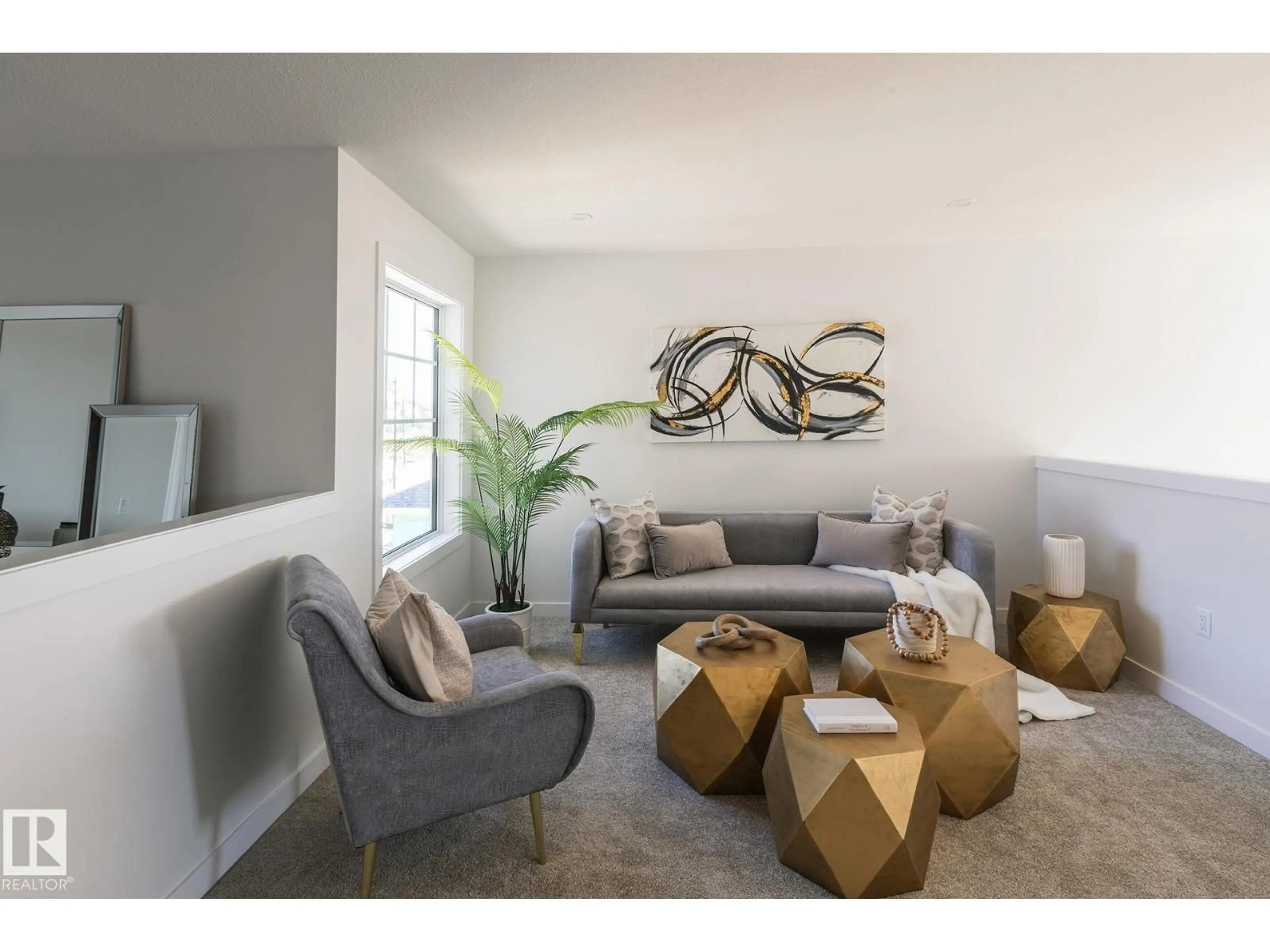 Living room with furniture, unknown for 75 CHARTRES CL, St. Albert Alberta T8N0R6