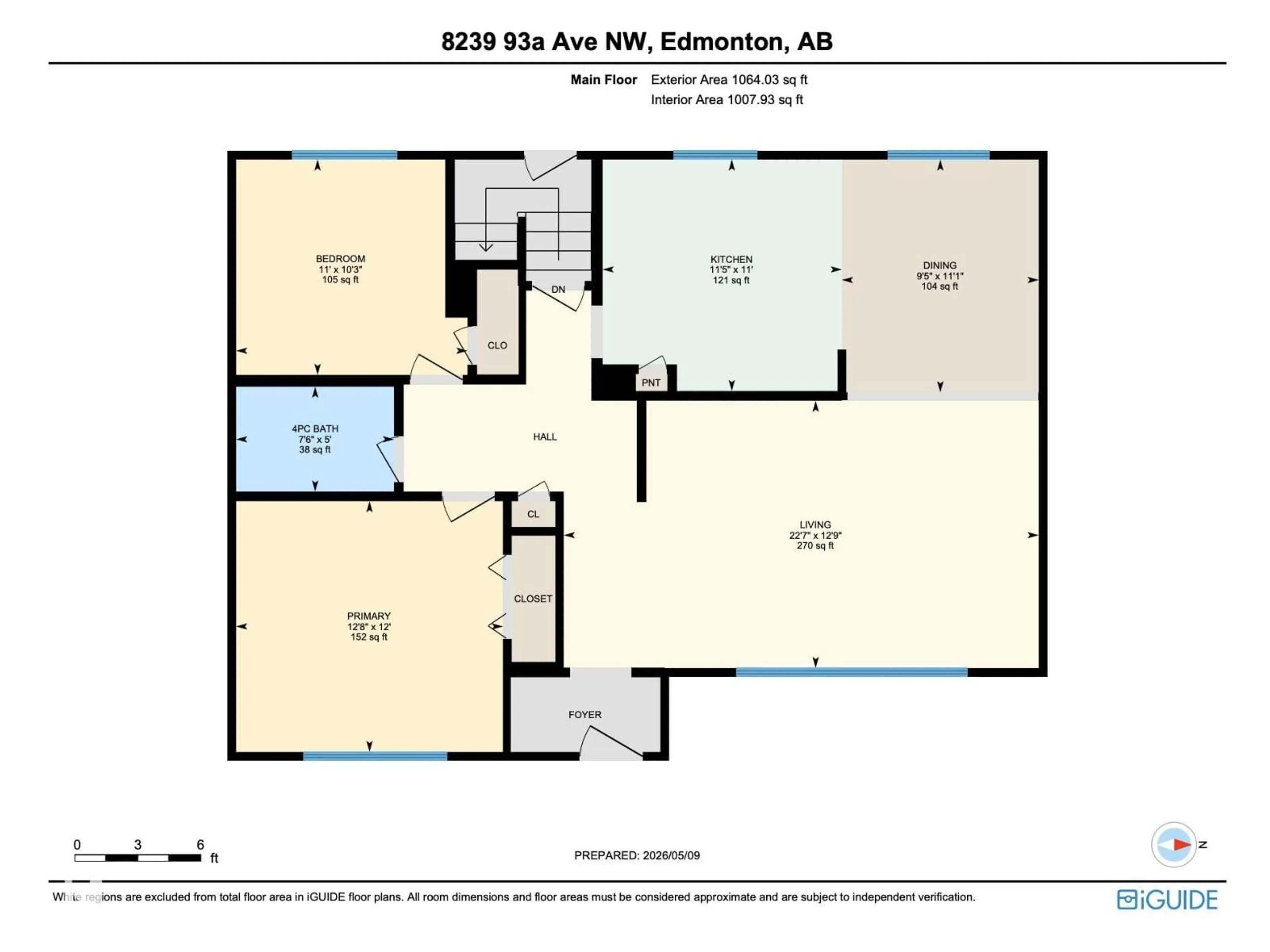 Floor plan for 8239 93A AV, Edmonton Alberta T6C1V5