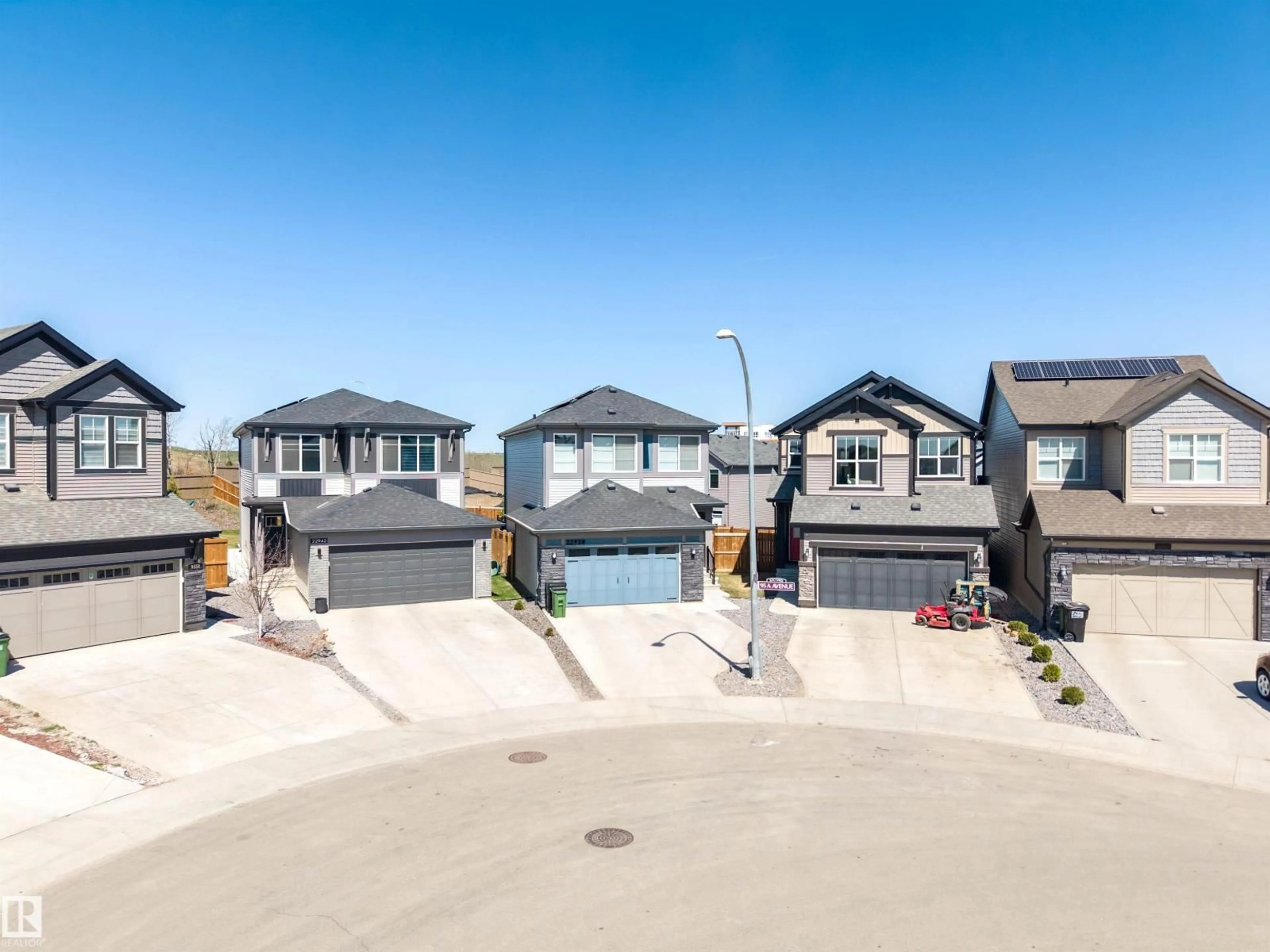 A pic from outside/outdoor area/front of a property/back of a property/a pic from drone, water/lake/river/ocean view for NW - 22938 95A AV, Edmonton Alberta T5T7K8