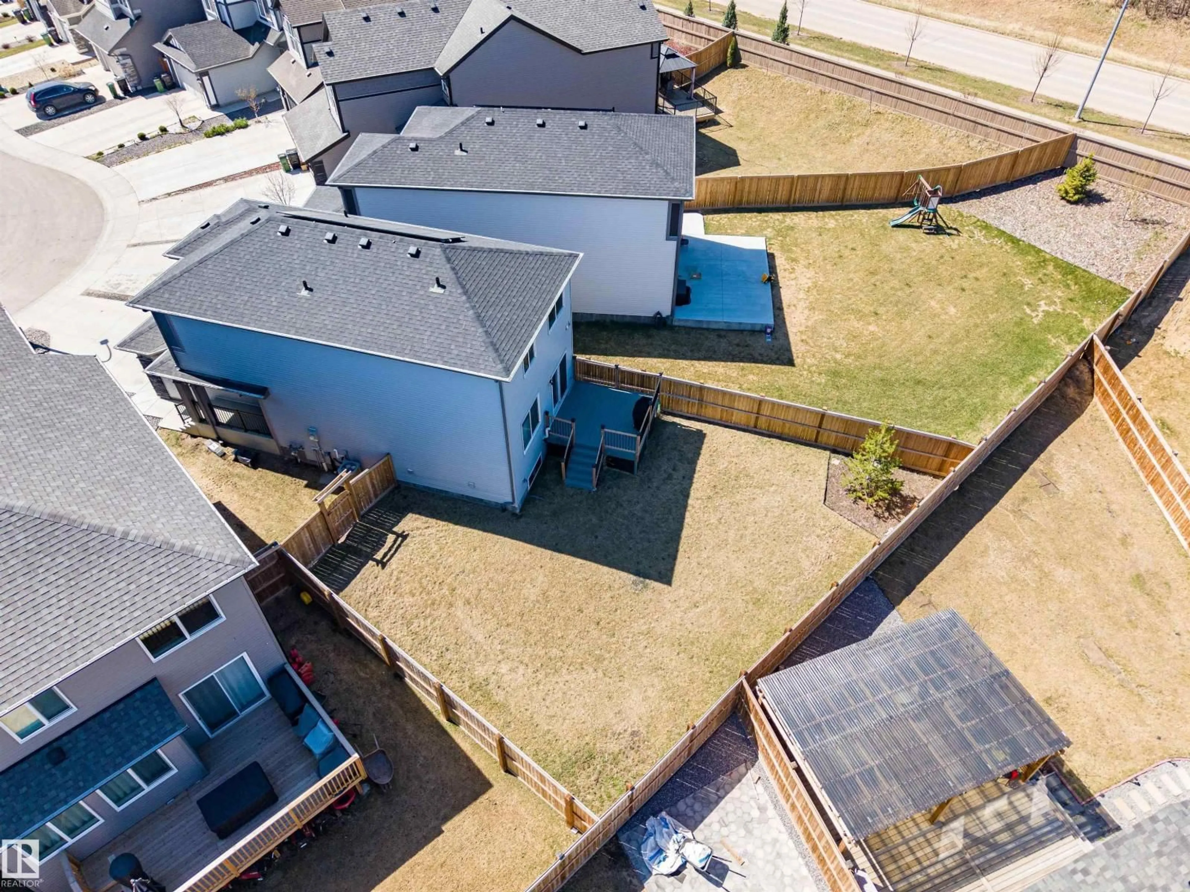 A pic from outside/outdoor area/front of a property/back of a property/a pic from drone, street for NW - 22938 95A AV, Edmonton Alberta T5T7K8