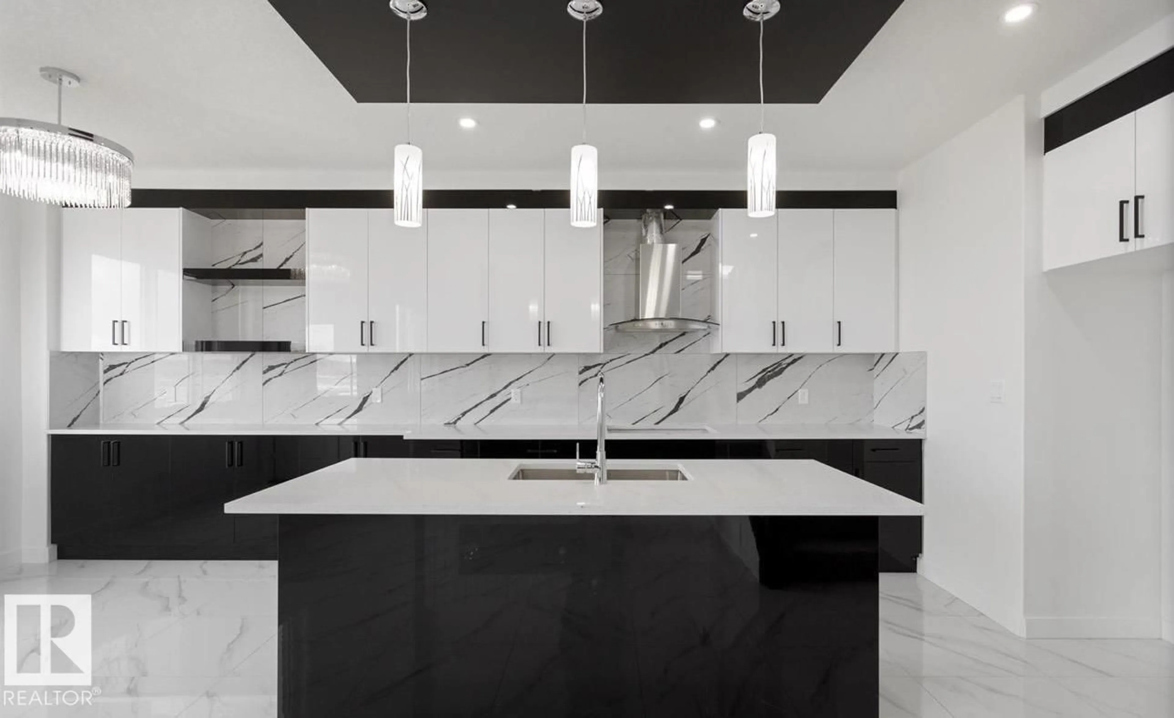 Contemporary kitchen, ceramic/tile floor for NW - 1409 12 STREET, Edmonton Alberta T6T0G9