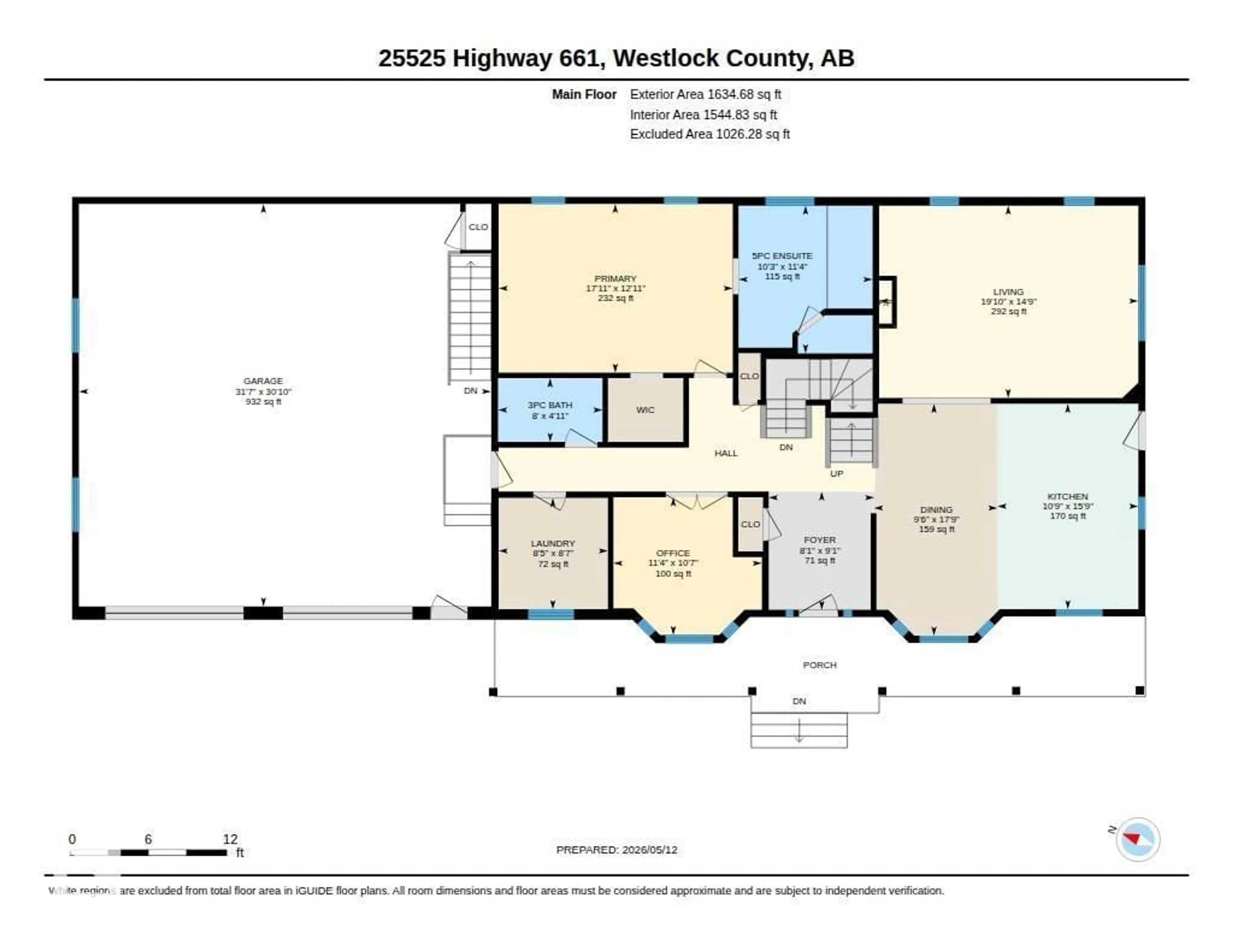 Floor plan for 25525 HWY 661, Rural Westlock County Alberta T0G0S0
