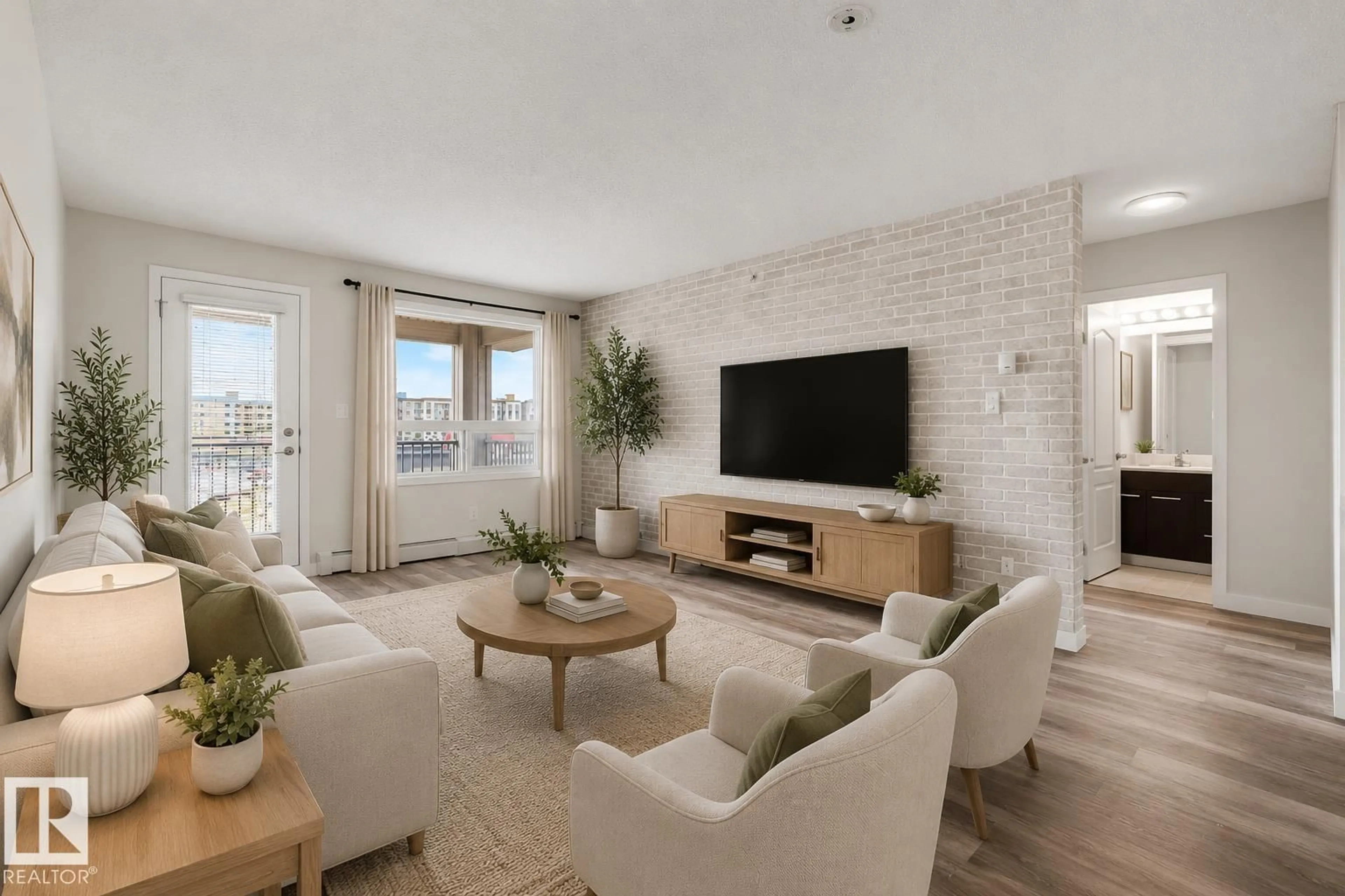 Living room with furniture, unknown for 2406 - 7343 SOUTH TERWILLEGAR DR, Edmonton Alberta T6R0M2