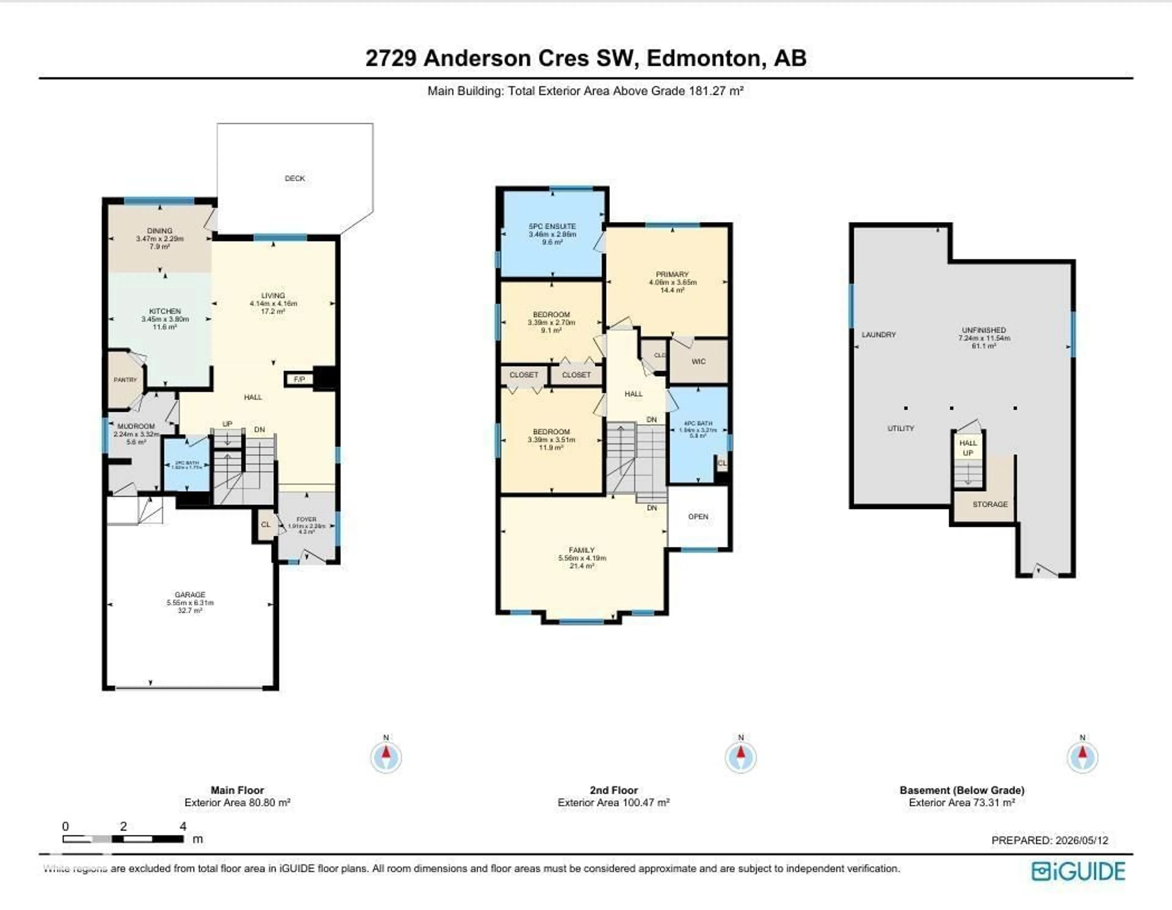 Floor plan for 2729 ANDERSON CR, Edmonton Alberta T6W0K5