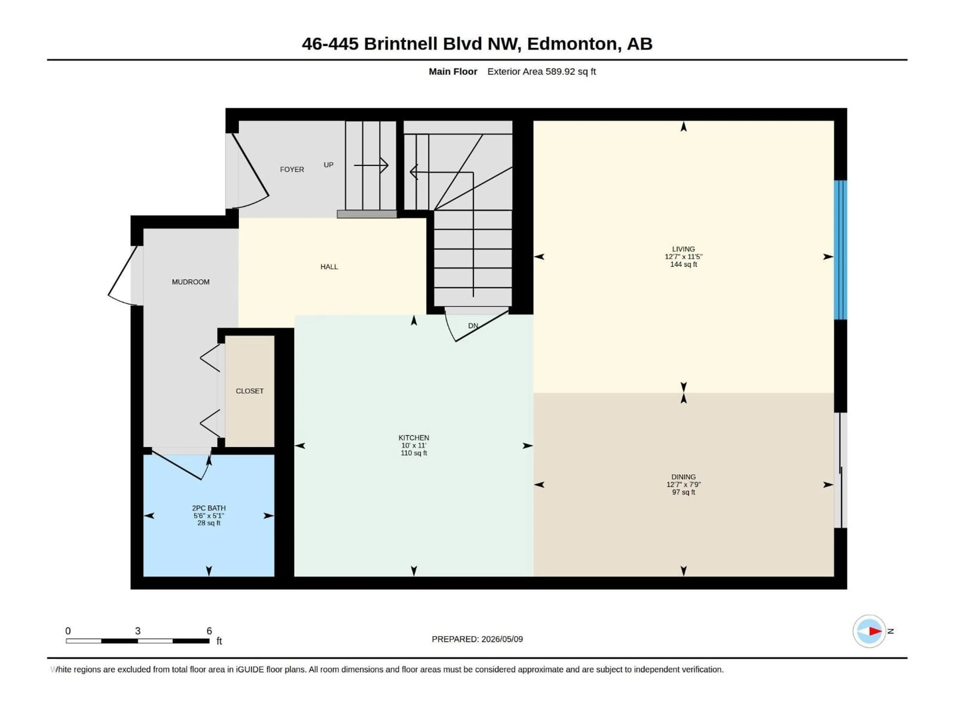 Floor plan for 445 - 46 BRINTNELL BV, Edmonton Alberta T5Y0V5