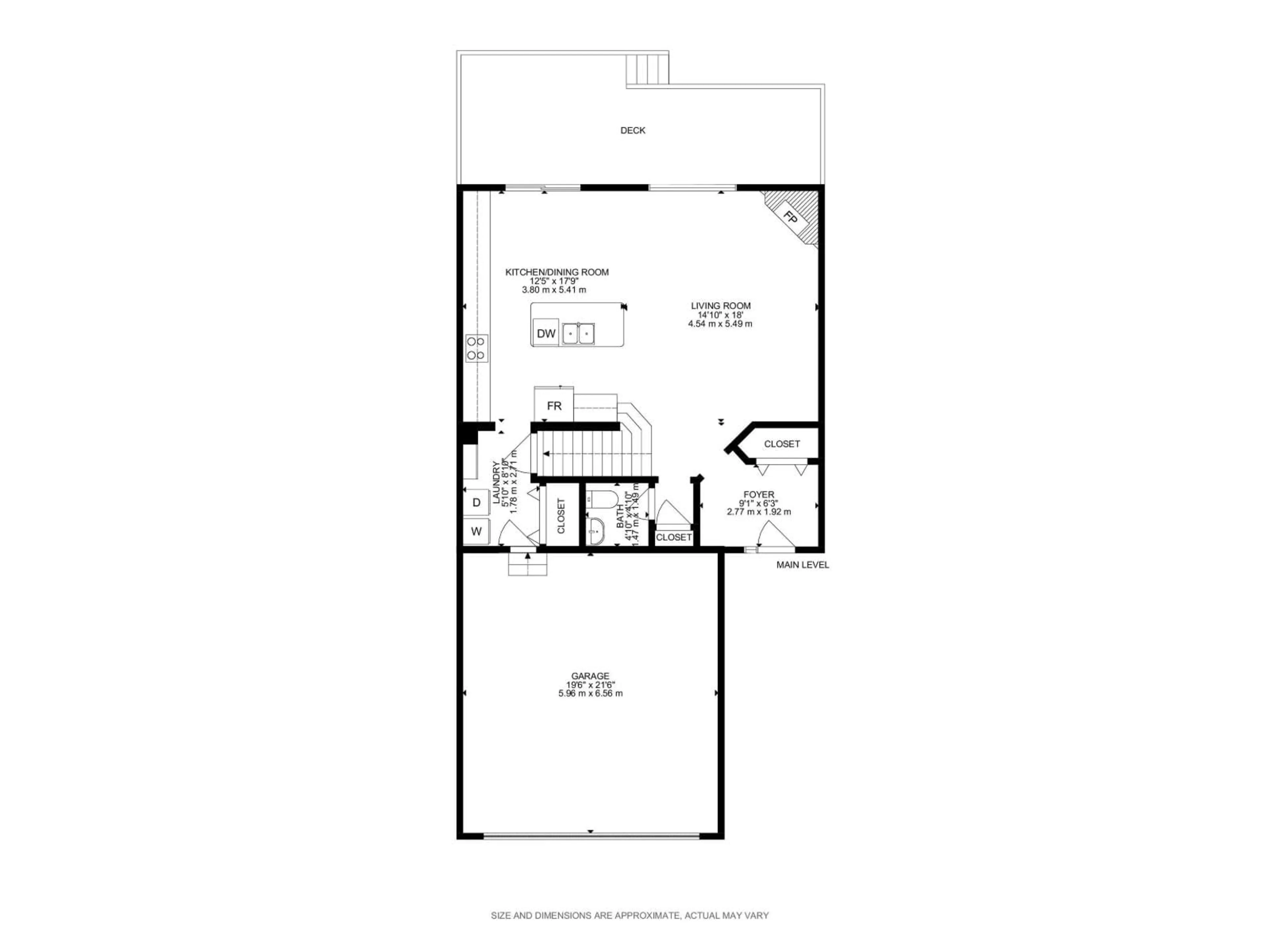 Floor plan for 13536 149A AV, Edmonton Alberta T6V1M3