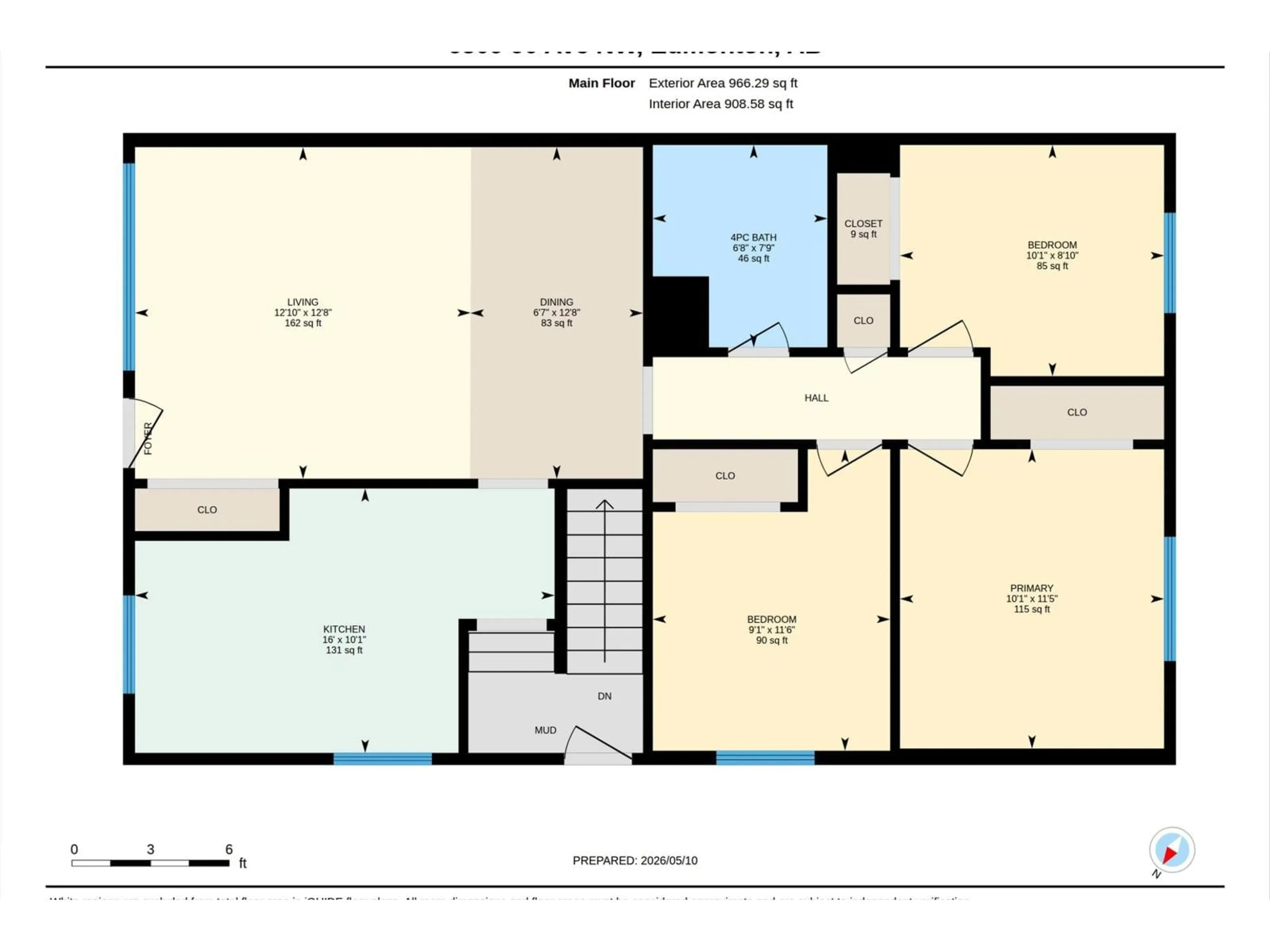 Floor plan for 6509 90 AV, Edmonton Alberta T6B0P1