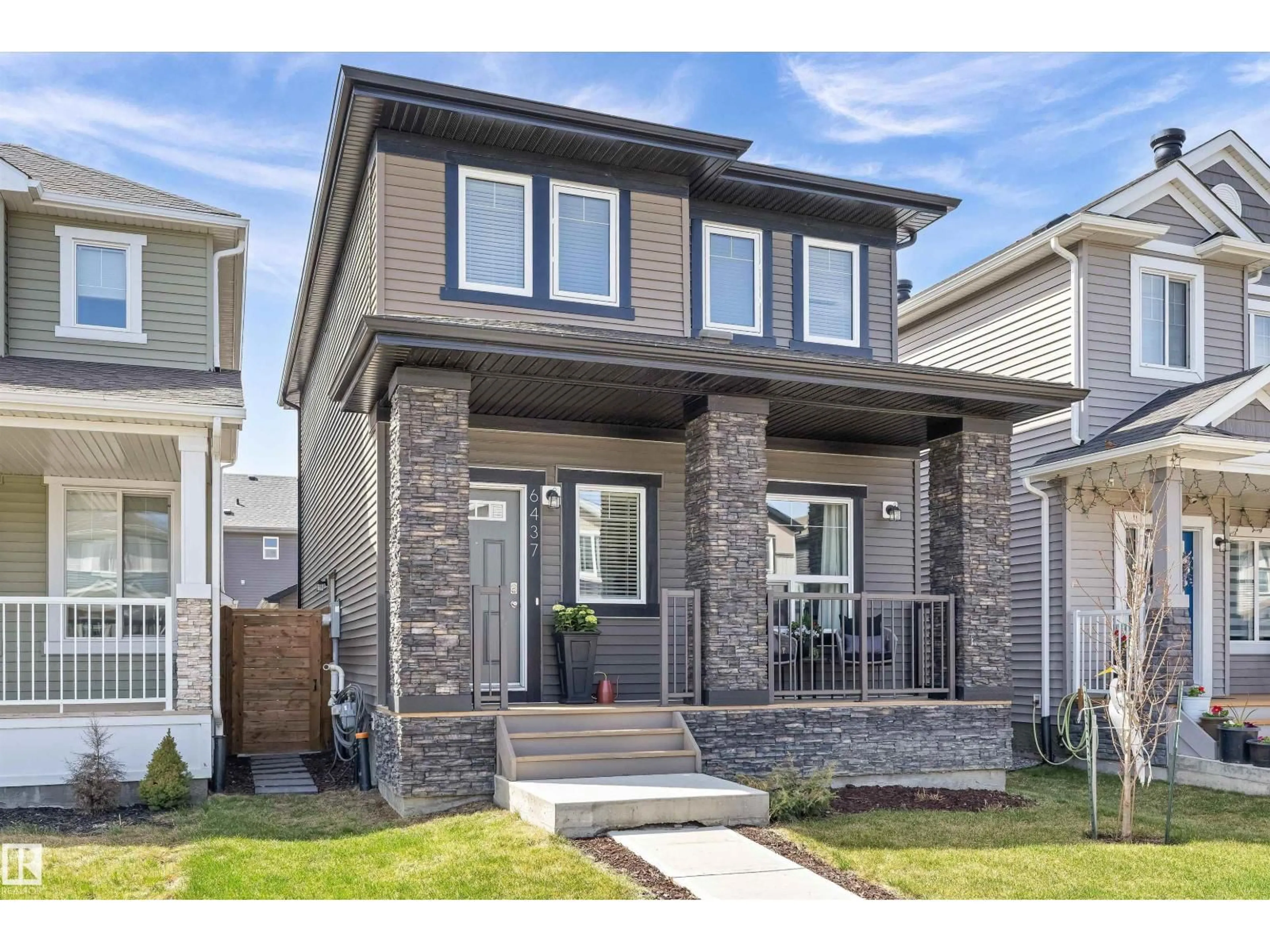 Home with brick exterior material, street for 6437 177A AV, Edmonton Alberta T5Y3X4
