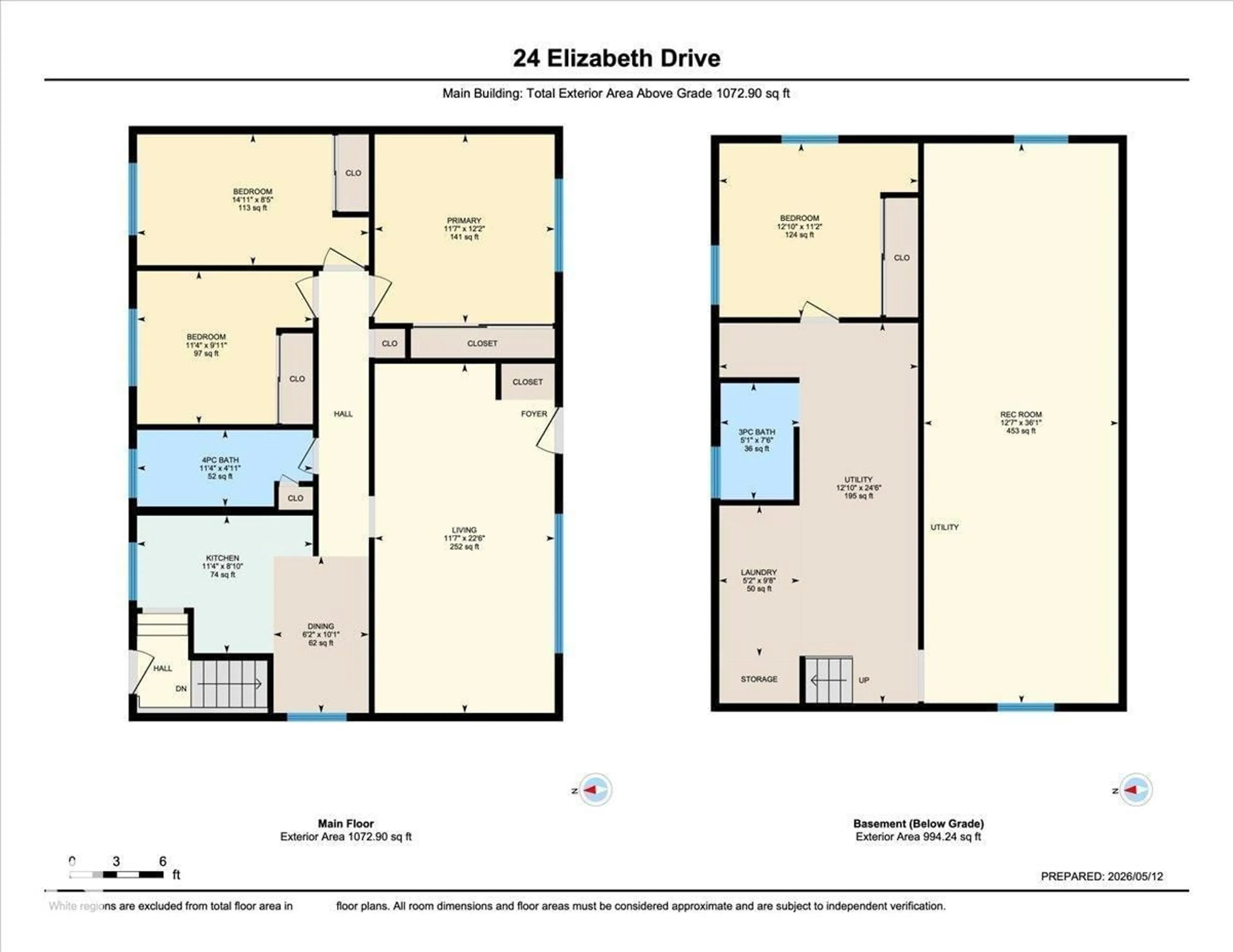 Floor plan for 24 ELIZABETH DR, Fort Saskatchewan Alberta T8L2M4
