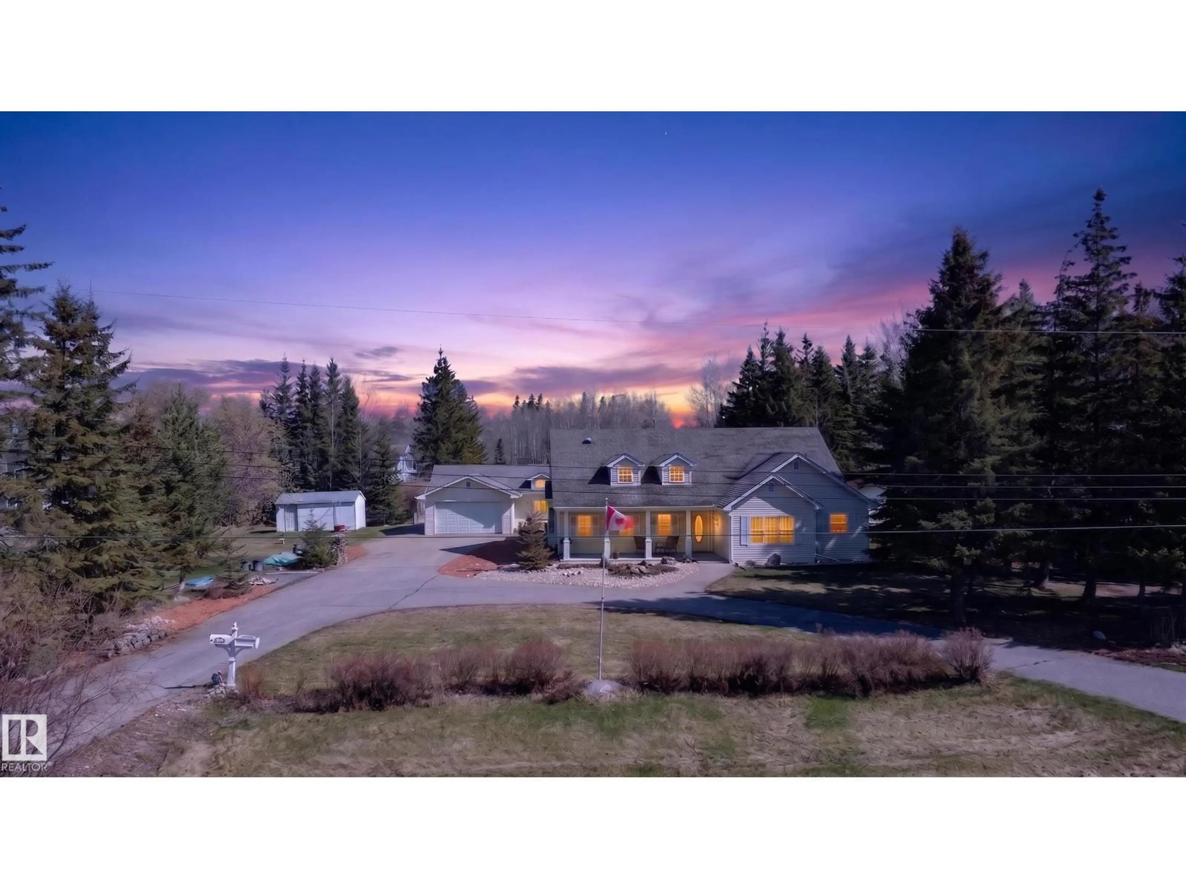 A pic from outside/outdoor area/front of a property/back of a property/a pic from drone, mountain view for 4924 48A AV, Rural Lac Ste. Anne County Alberta T0E0A0