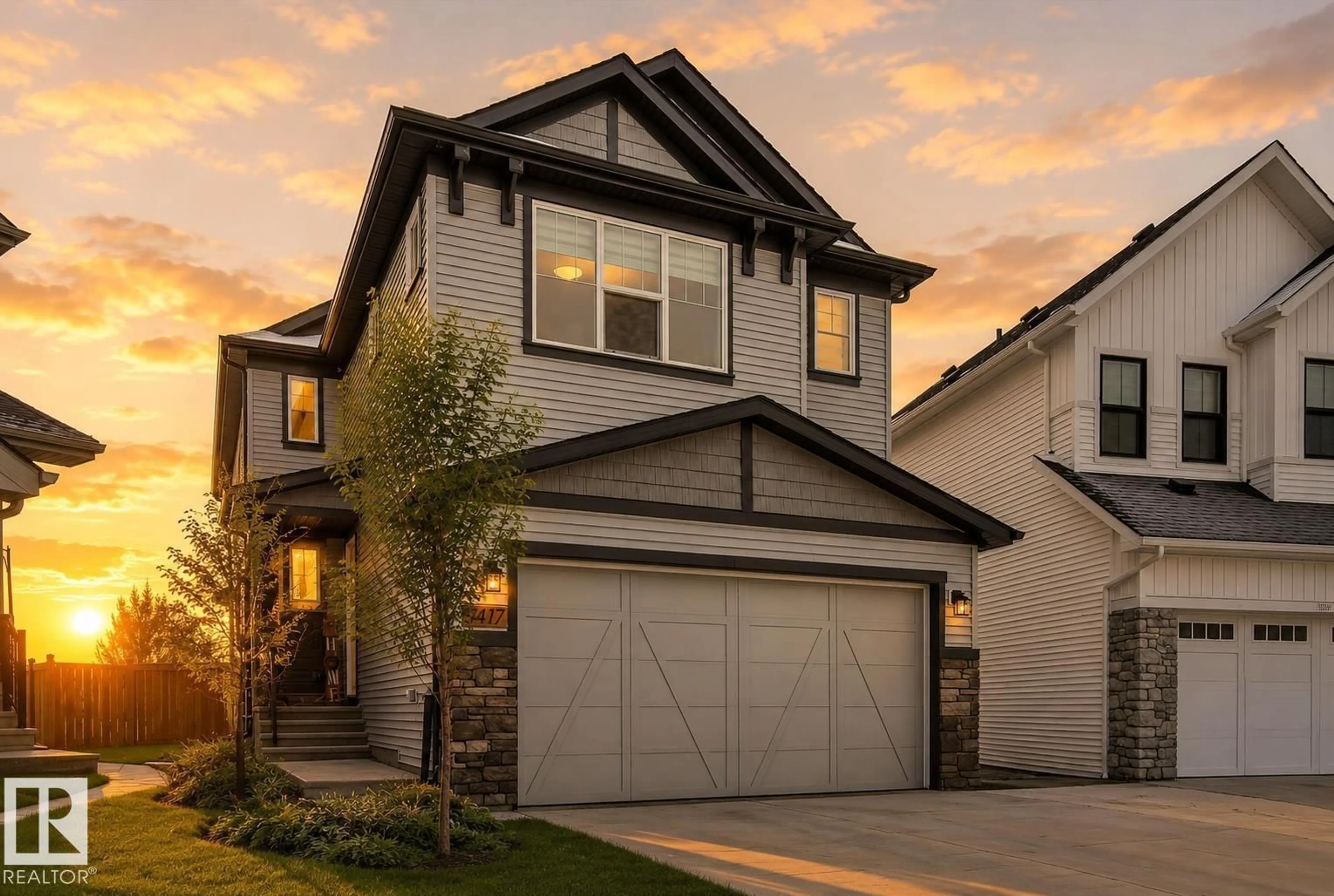 Home with vinyl exterior material, street for 3417 CRAIG LANDING LD, Edmonton Alberta T6W5B3