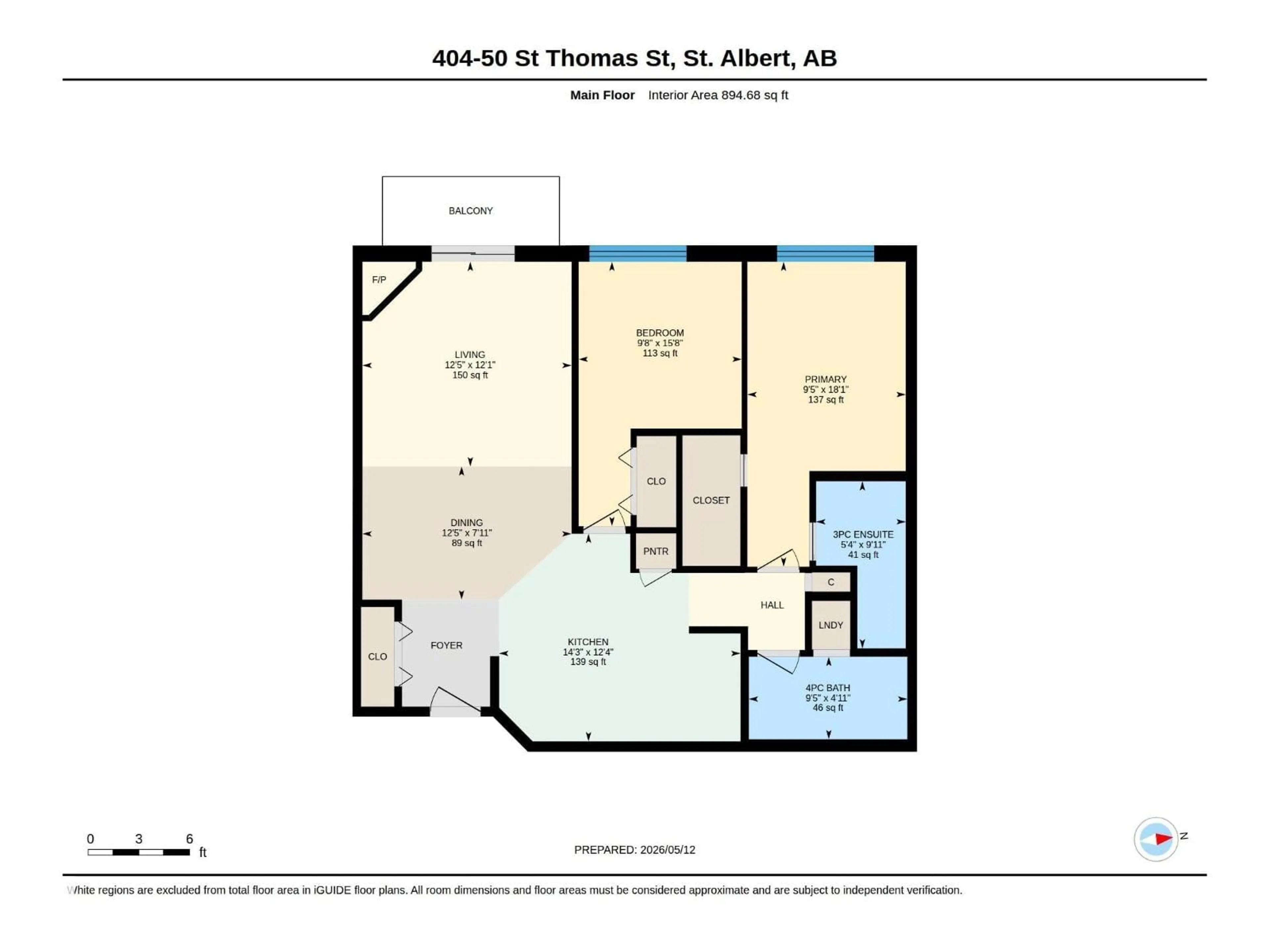Floor plan for #404 - 50 THOMAS ST, St. Albert Alberta T8N6K8