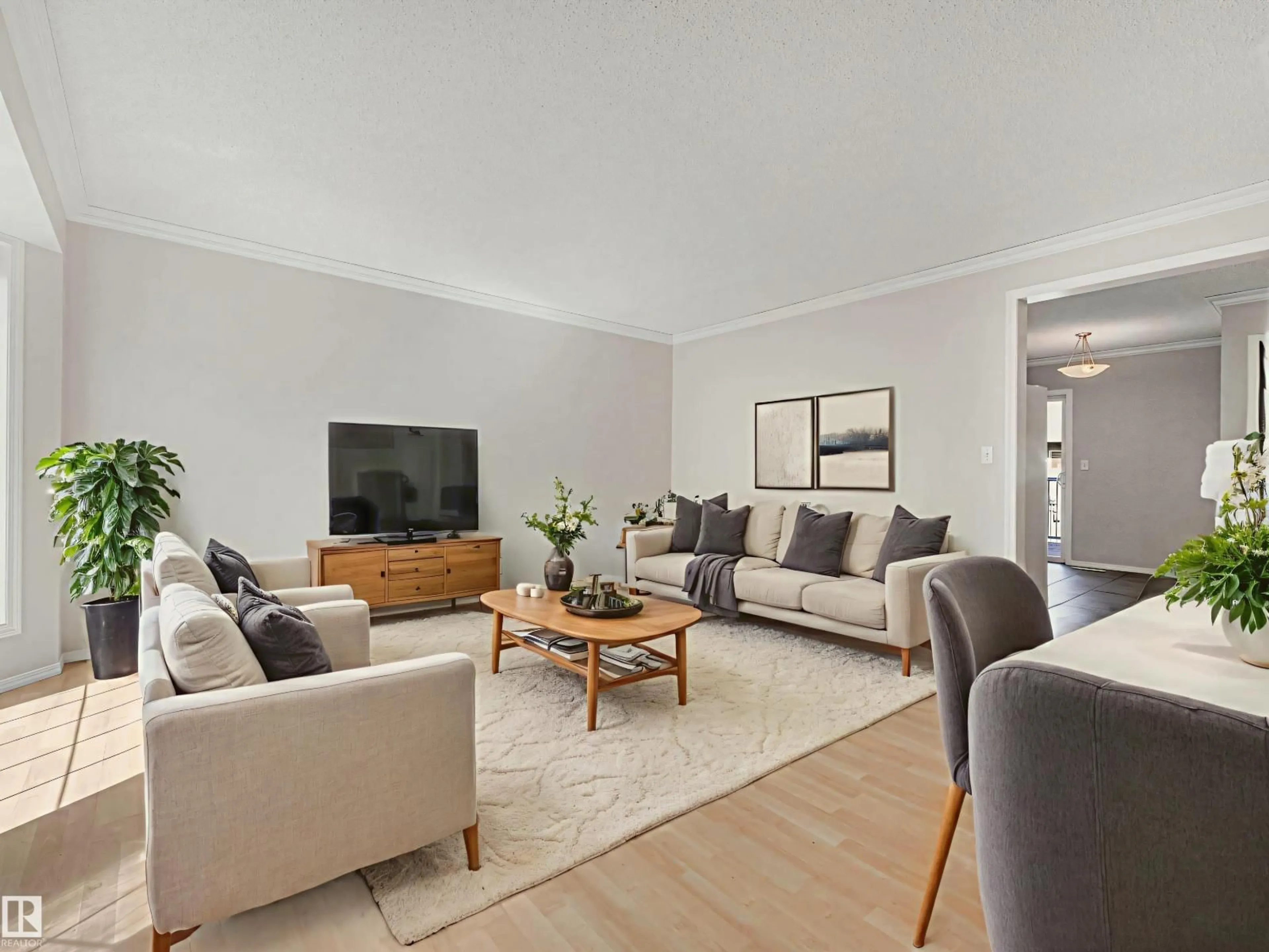 Living room with furniture, unknown for #17 - 15128 22 ST NW, Edmonton Alberta T5Y2W5