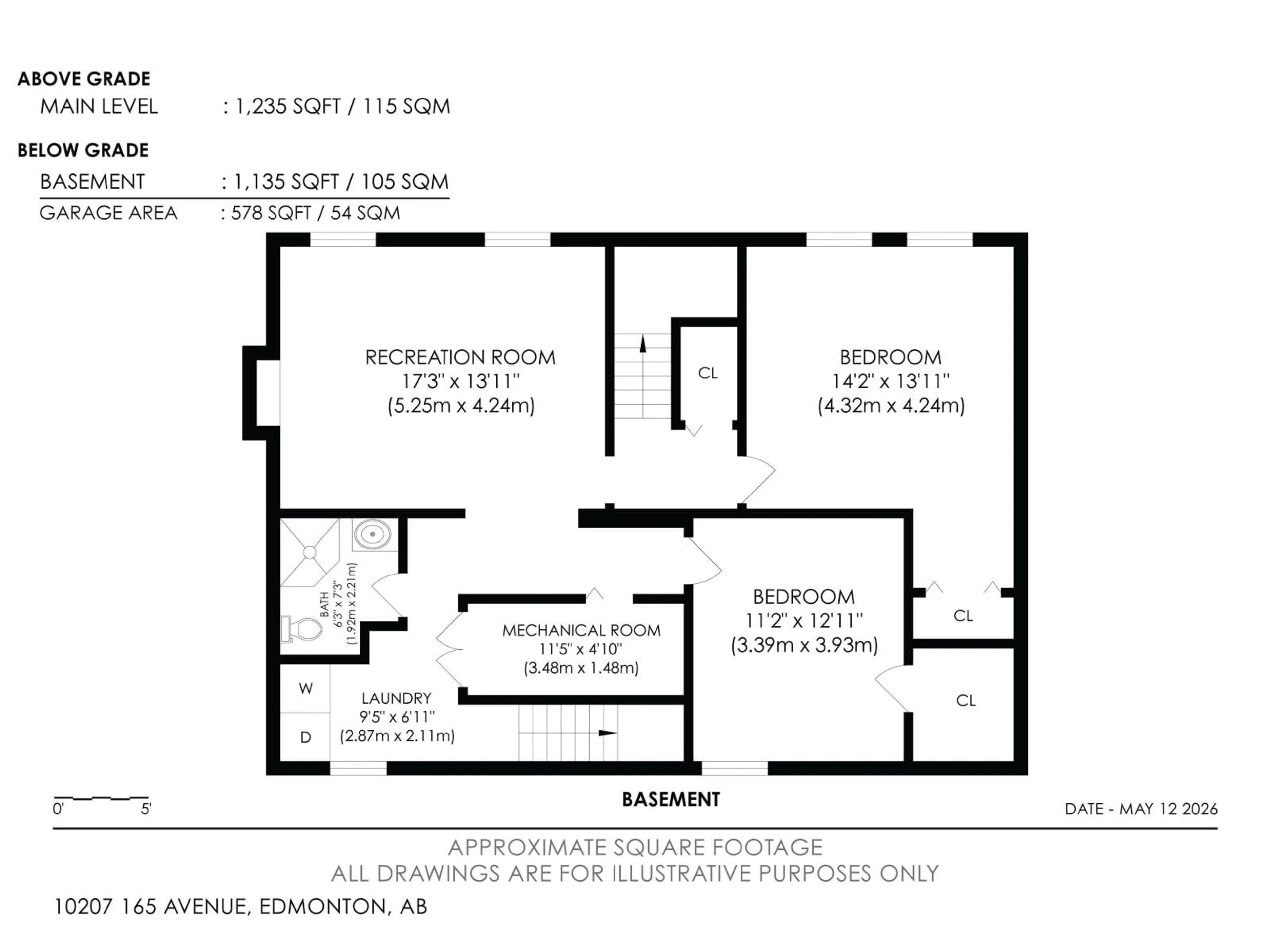 Floor plan for 10207 165 AV, Edmonton Alberta T5X2B8
