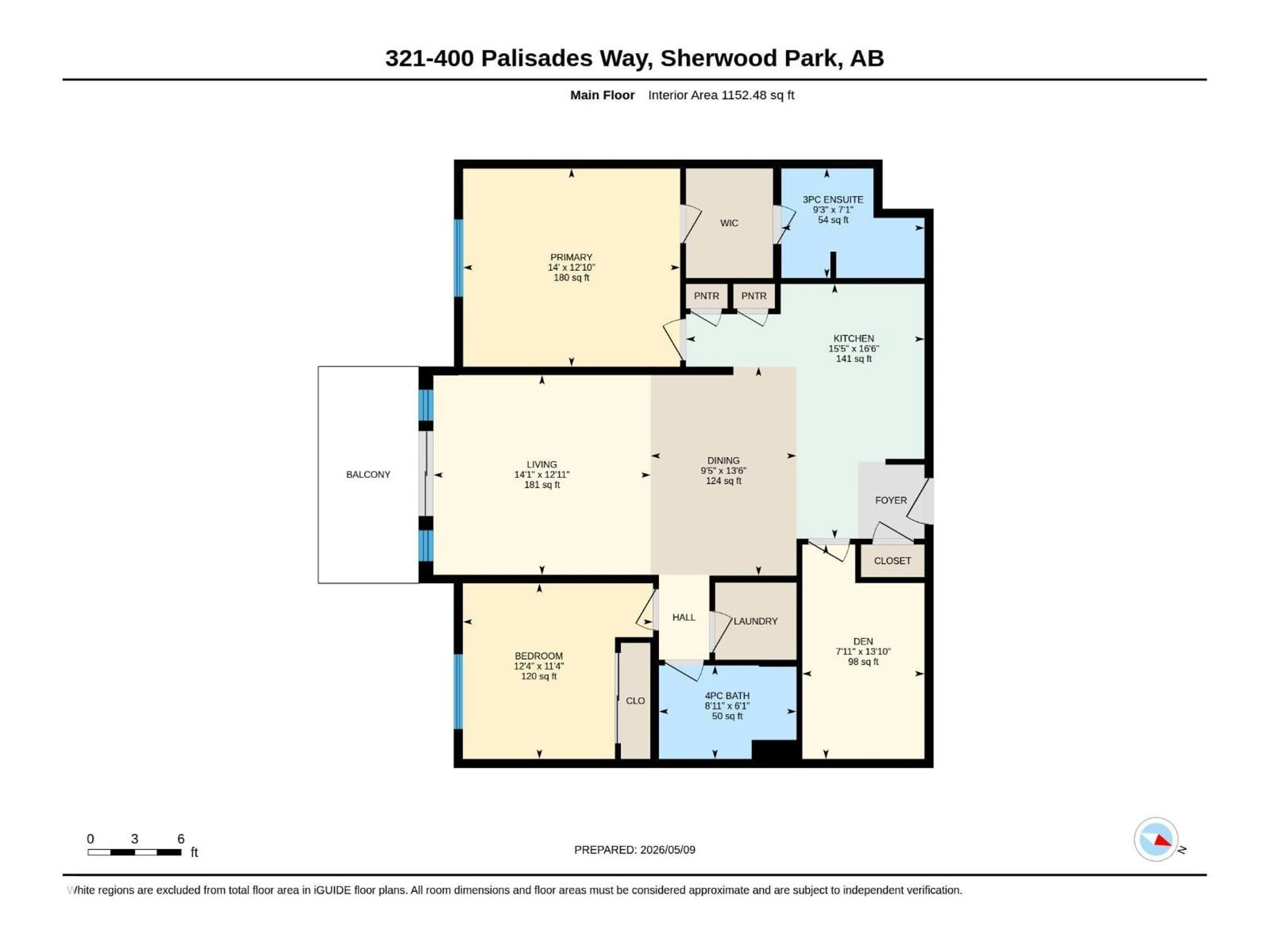 Floor plan for #321 - 400 PALISADES WY, Sherwood Park Alberta T8H0H4