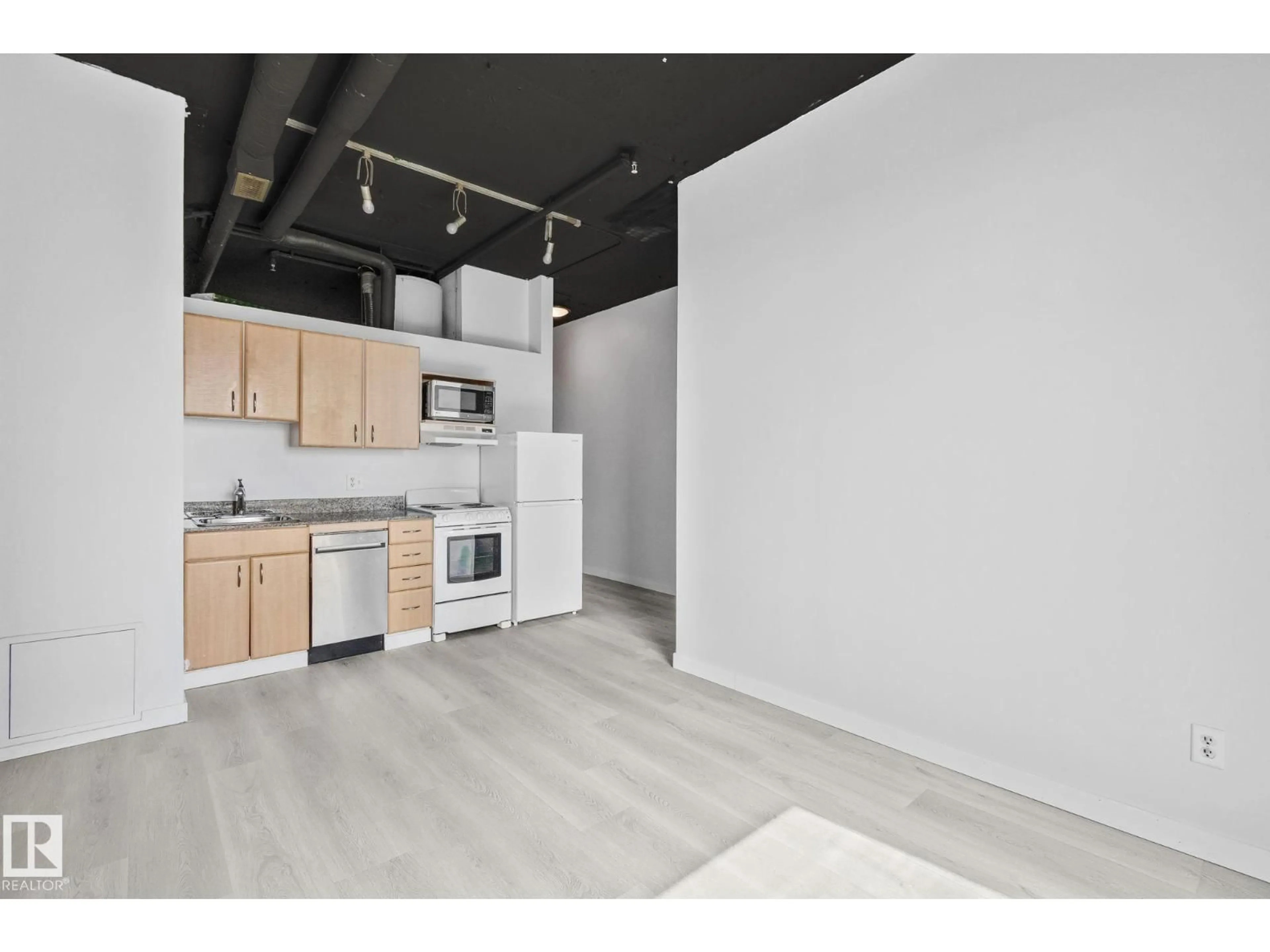 Standard kitchen, wood/laminate floor for 10024 - 1312 JASPER AV, Edmonton Alberta T6J1R9