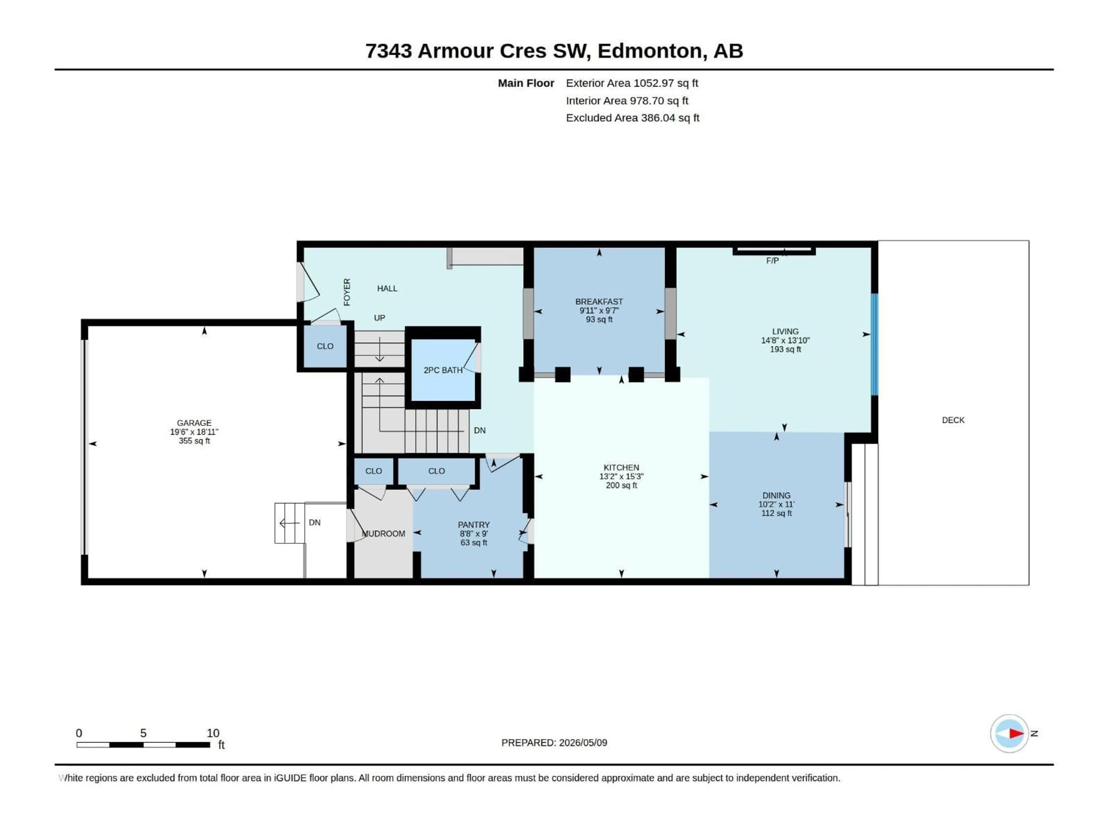 Floor plan for 7343 ARMOUR CR, Edmonton Alberta T6W2S2