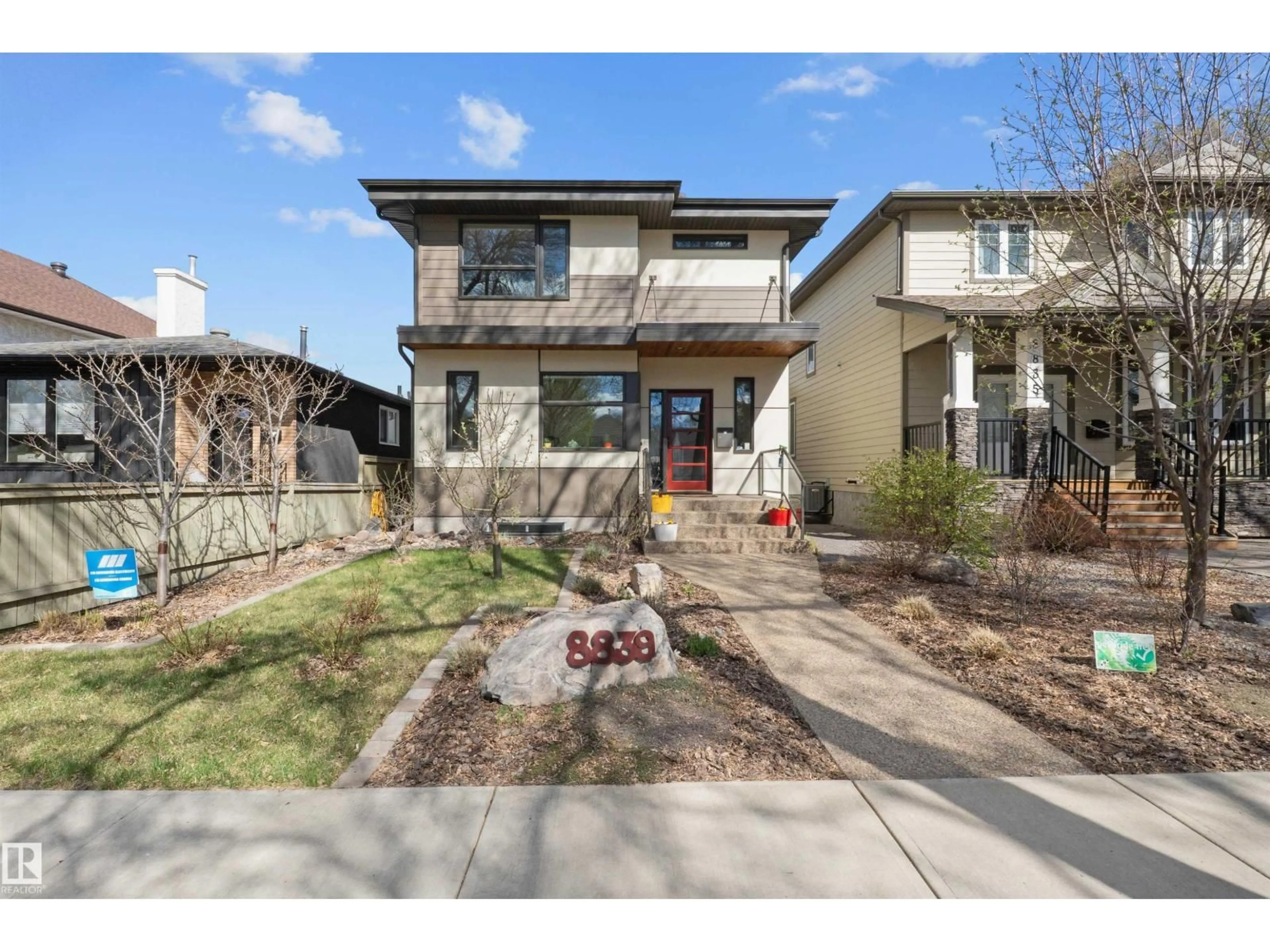 Home with brick exterior material, street for 8839 93 ST, Edmonton Alberta T6C3T2