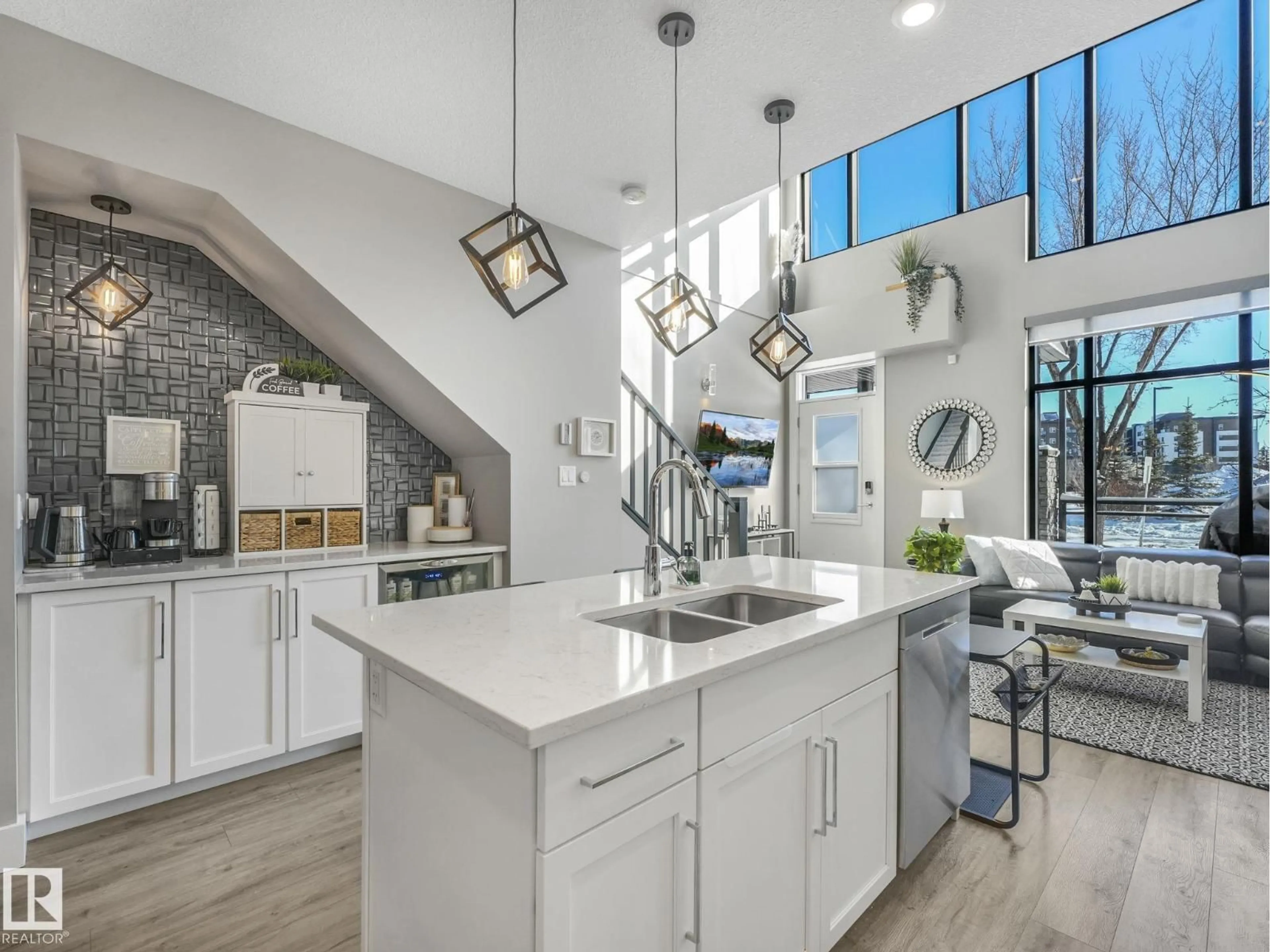 Open concept kitchen, ceramic/tile floor for #127 - 524 GRIESBACH PR, Edmonton Alberta T5E6X2