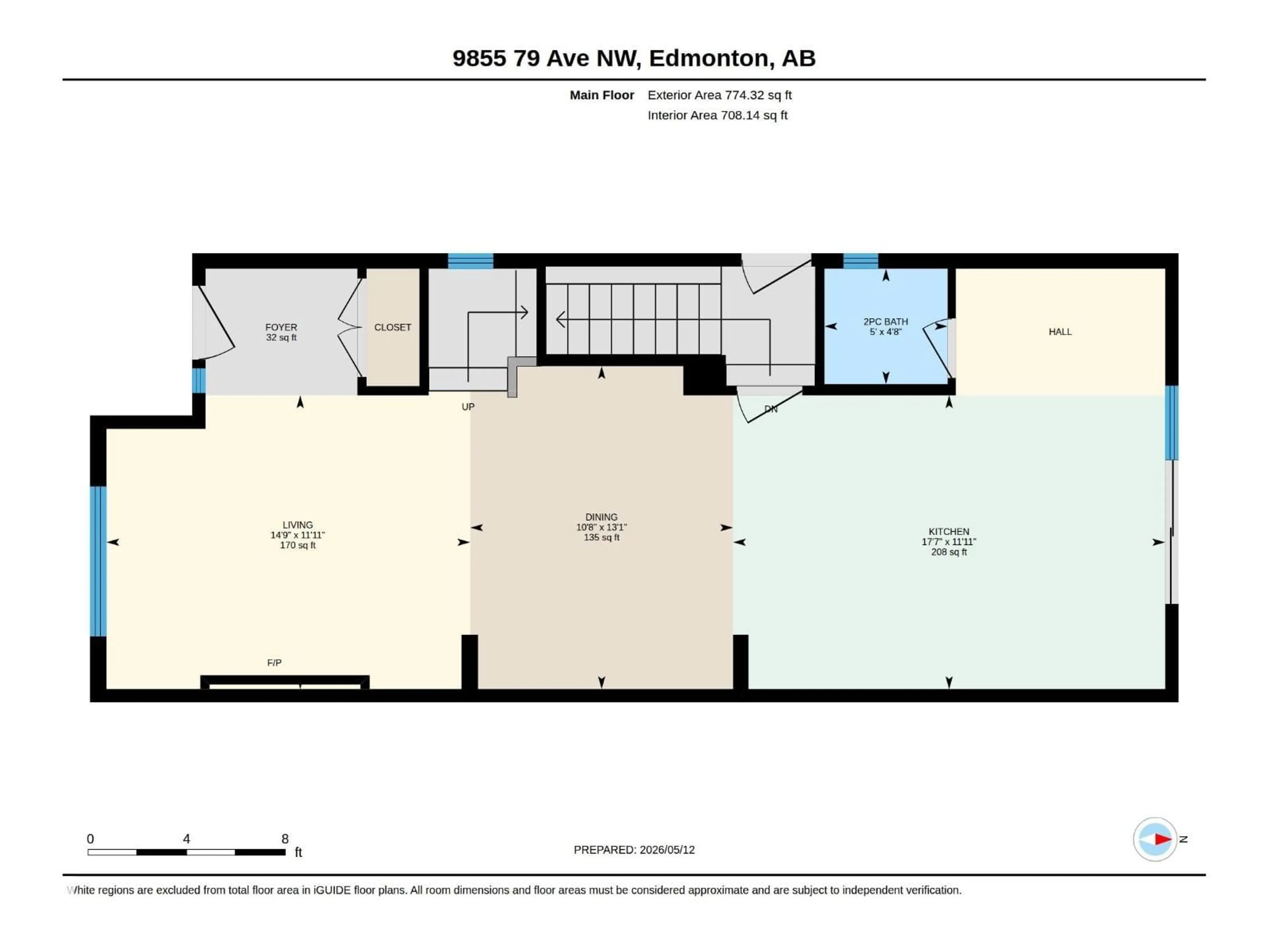 Floor plan for NW - 9855 79 AV, Edmonton Alberta T6E1R2