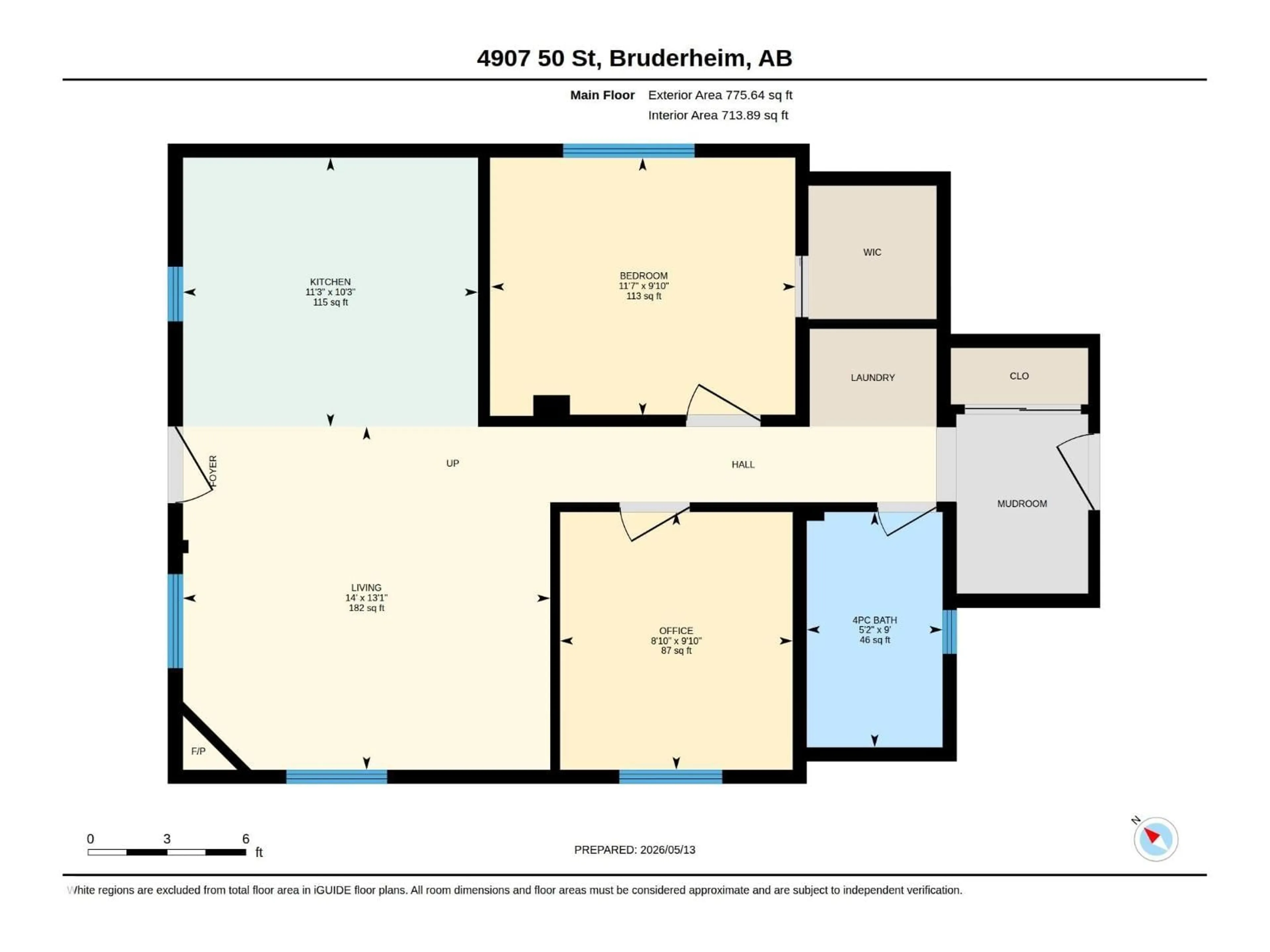 Floor plan for 4907 50 ST, Bruderheim Alberta T0B0S0