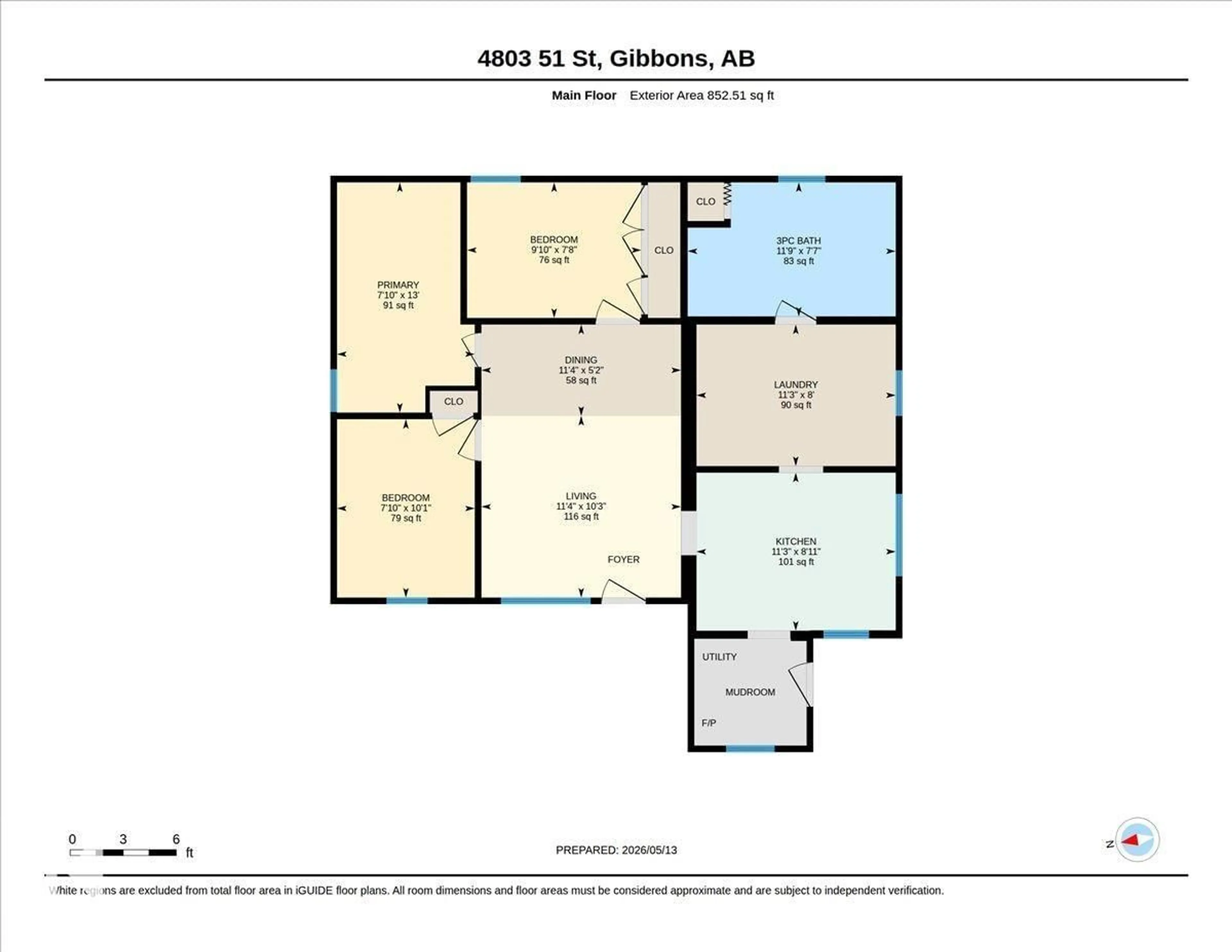 Floor plan for 4803 51 ST, Gibbons Alberta T0A1N0
