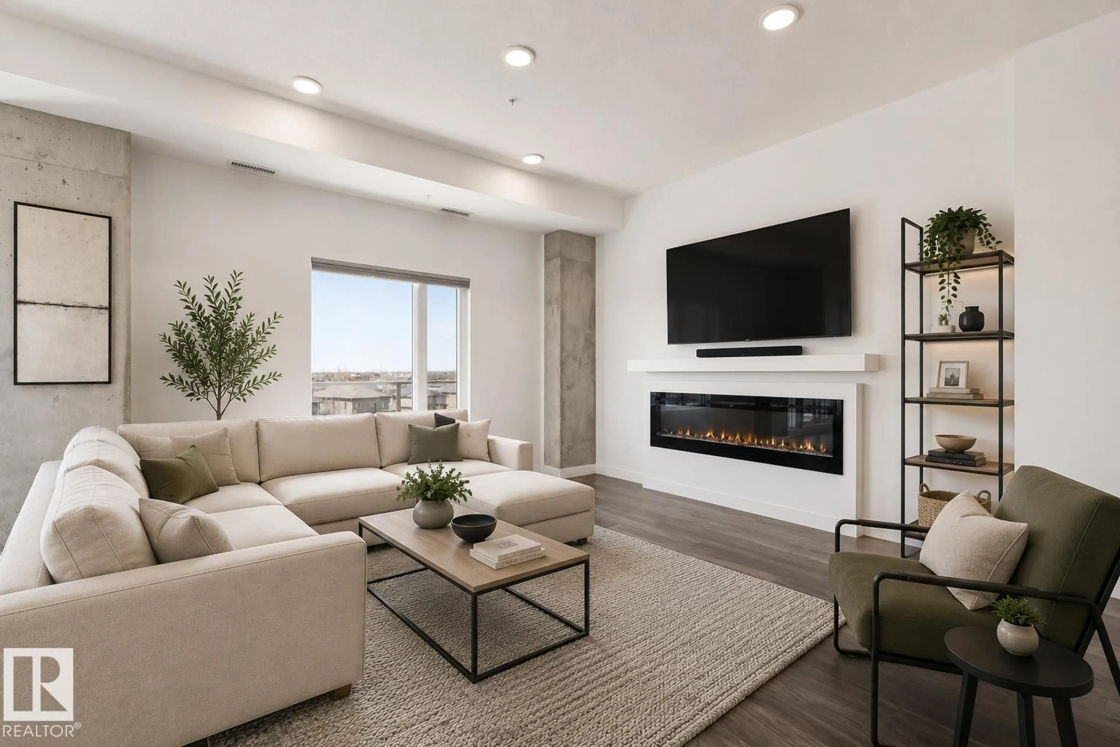 Living room with furniture, unknown for #502 - 1316 WINDERMERE WY, Edmonton Alberta T6W2J3