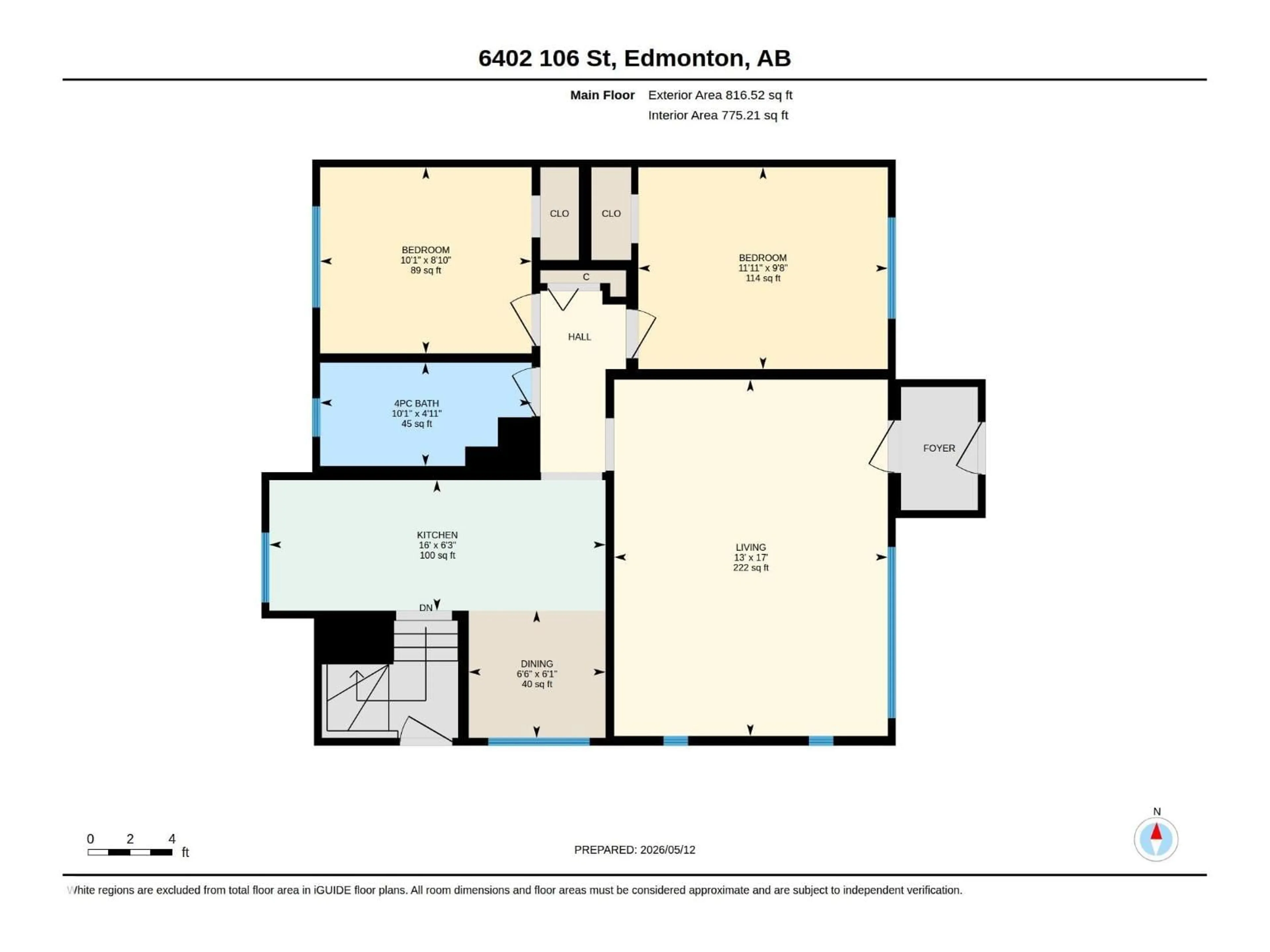 Floor plan for 6402 106 ST NW, Edmonton Alberta T6H2V4