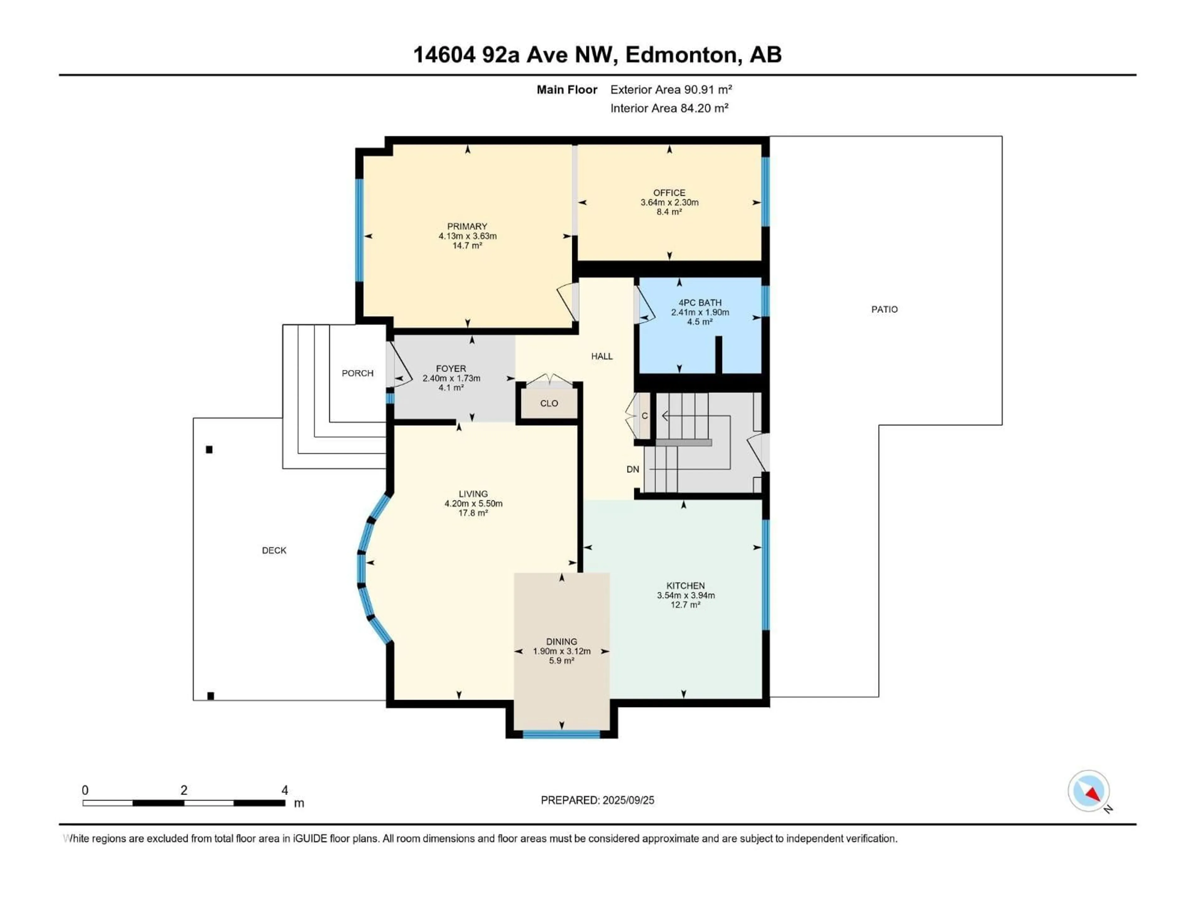 Floor plan for 14604 92A AV, Edmonton Alberta T5R5E6