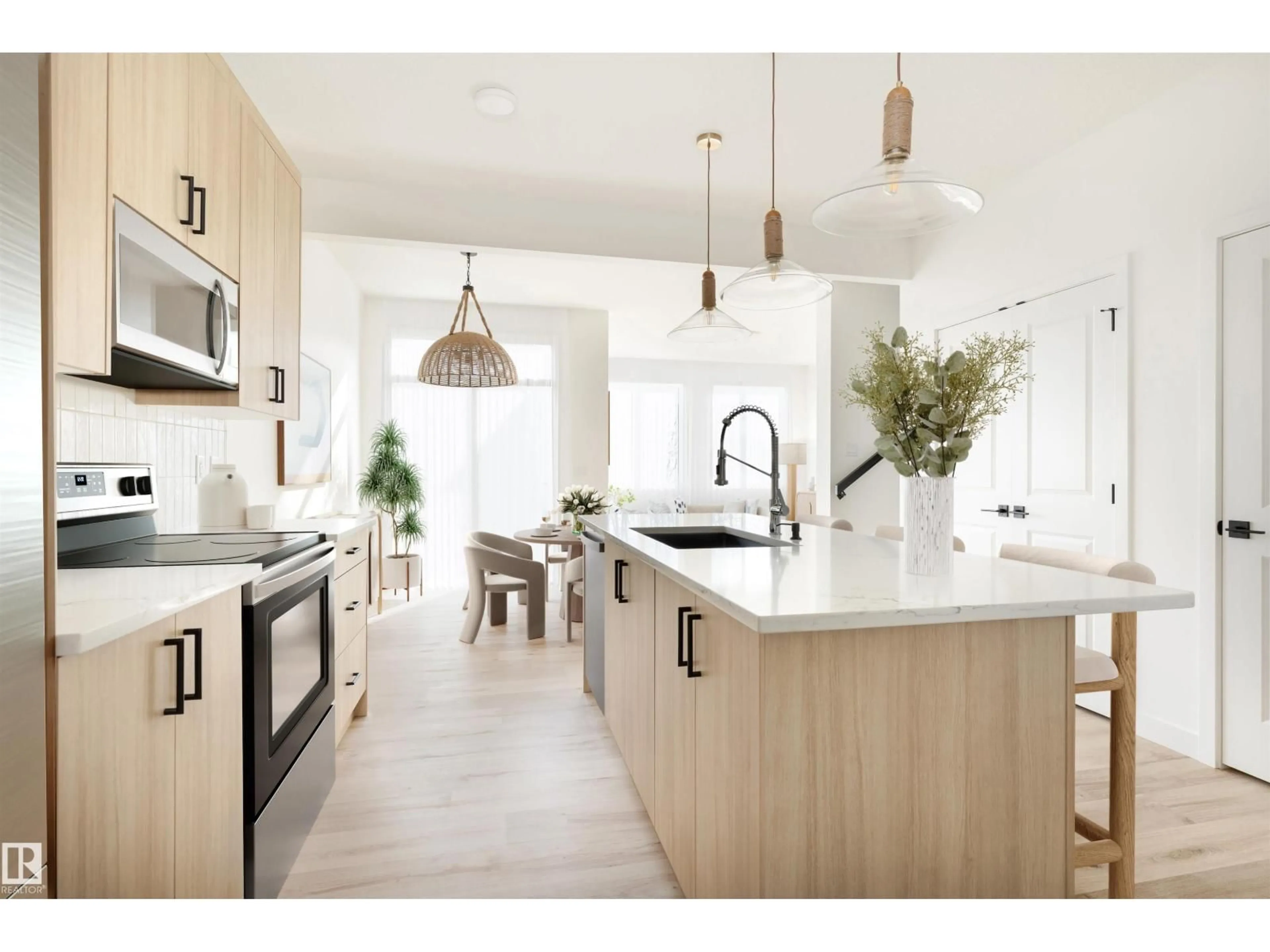 Open concept kitchen, ceramic/tile floor for 18 CHEVAL CL, Sherwood Park Alberta T8H2Z3