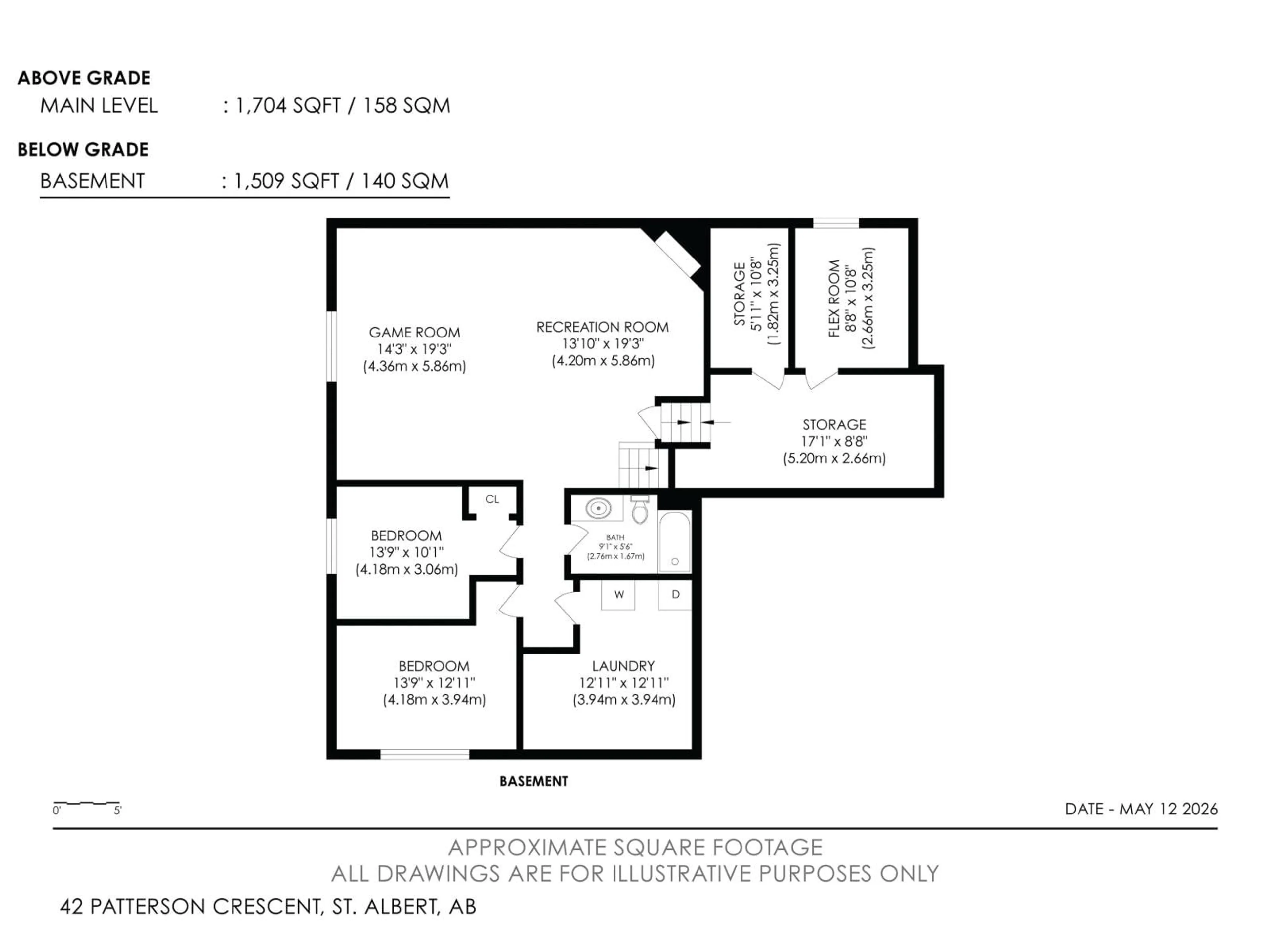 Floor plan for 42 PATTERSON CR, St. Albert Alberta T8N4T9