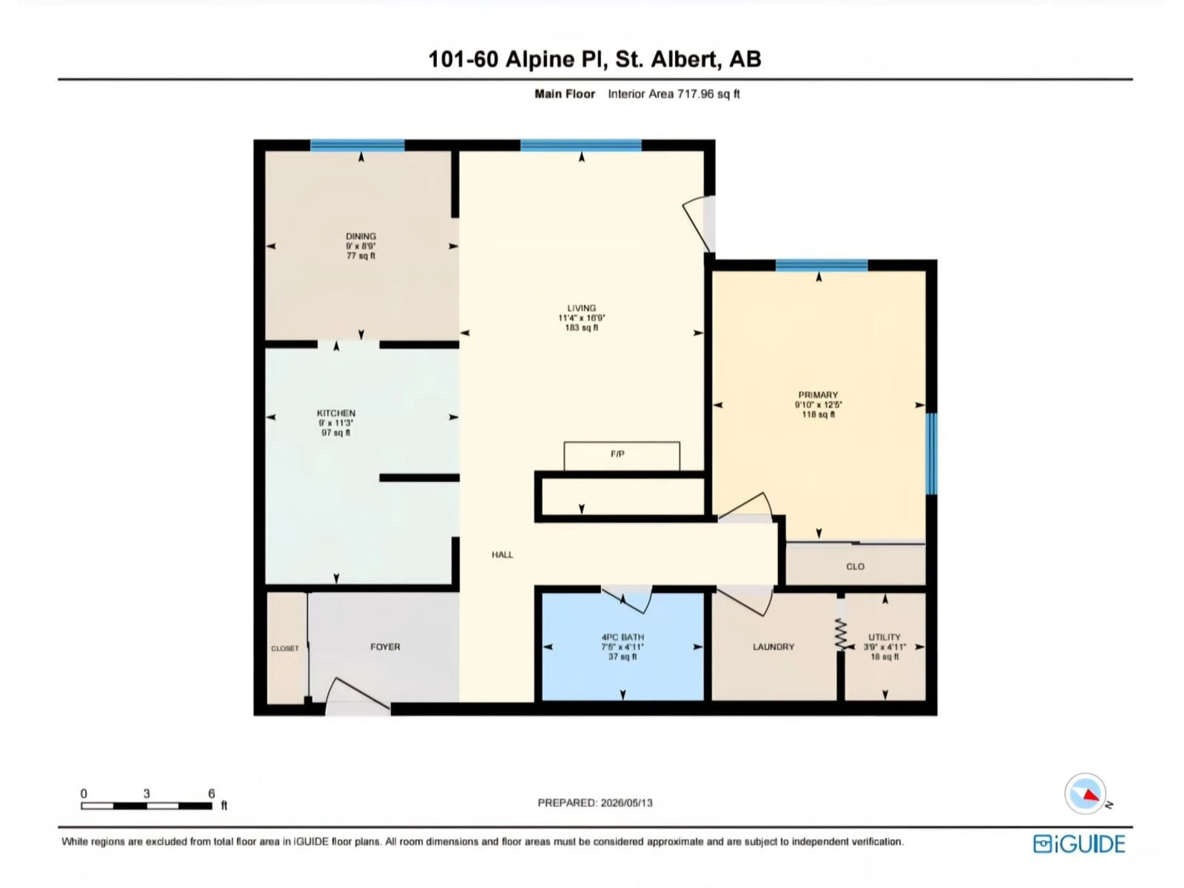 Floor plan for 101 60 ALPINE PL, St. Albert Alberta T8N3Y2