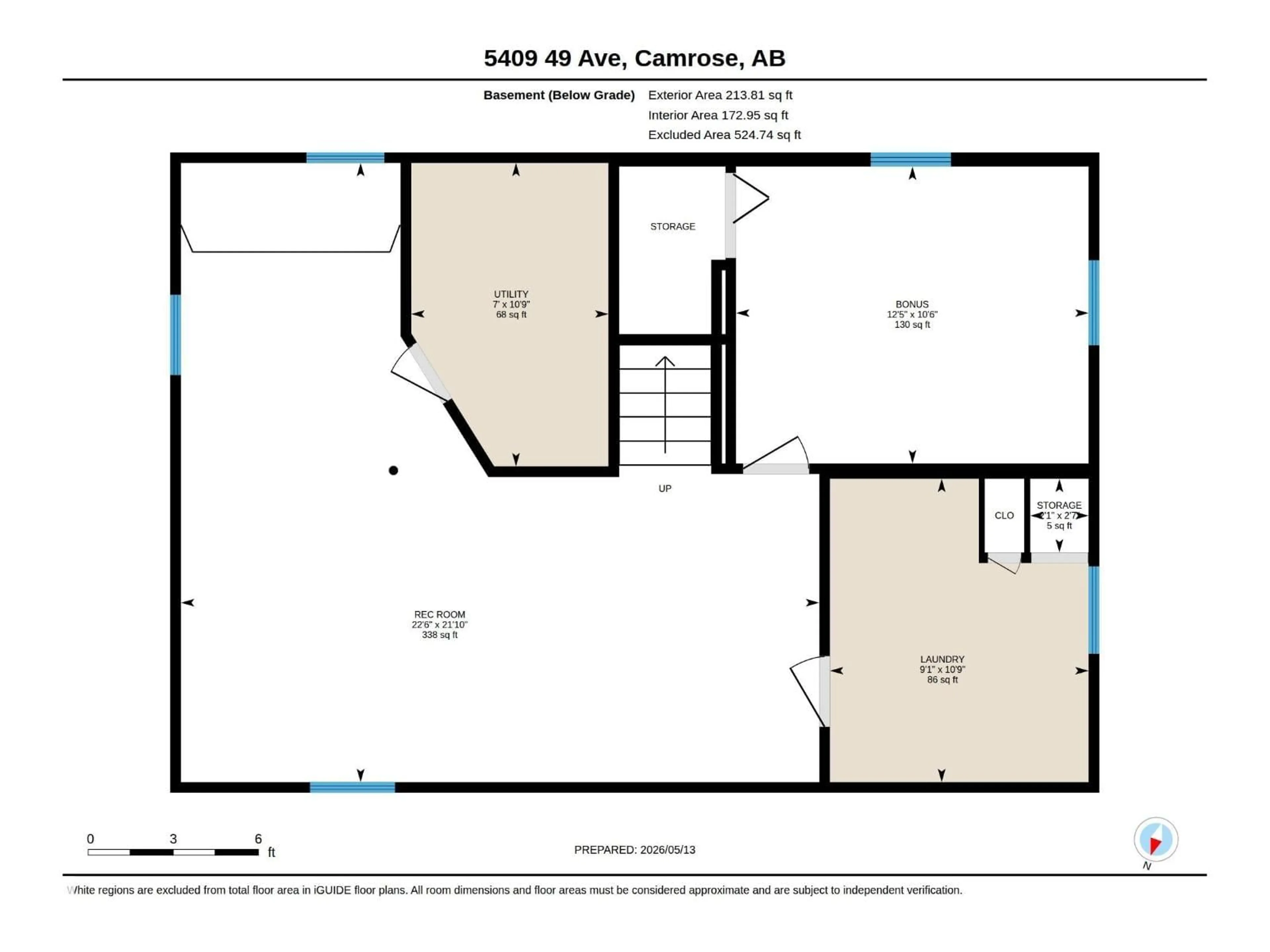 Floor plan for 5409 49 AVE, Camrose Alberta T4V0N6