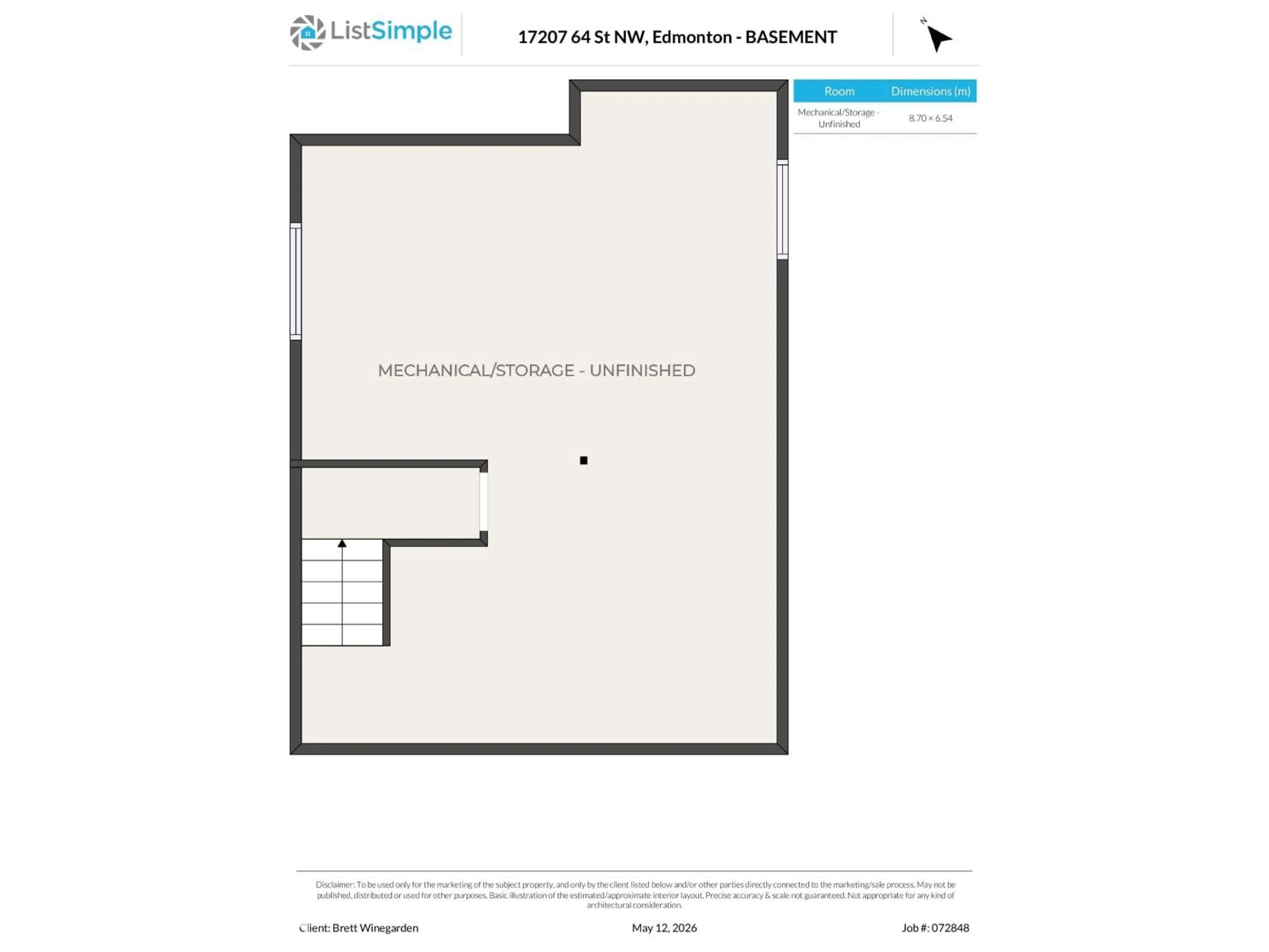 Floor plan for 17207 64 ST, Edmonton Alberta T5Y3T6